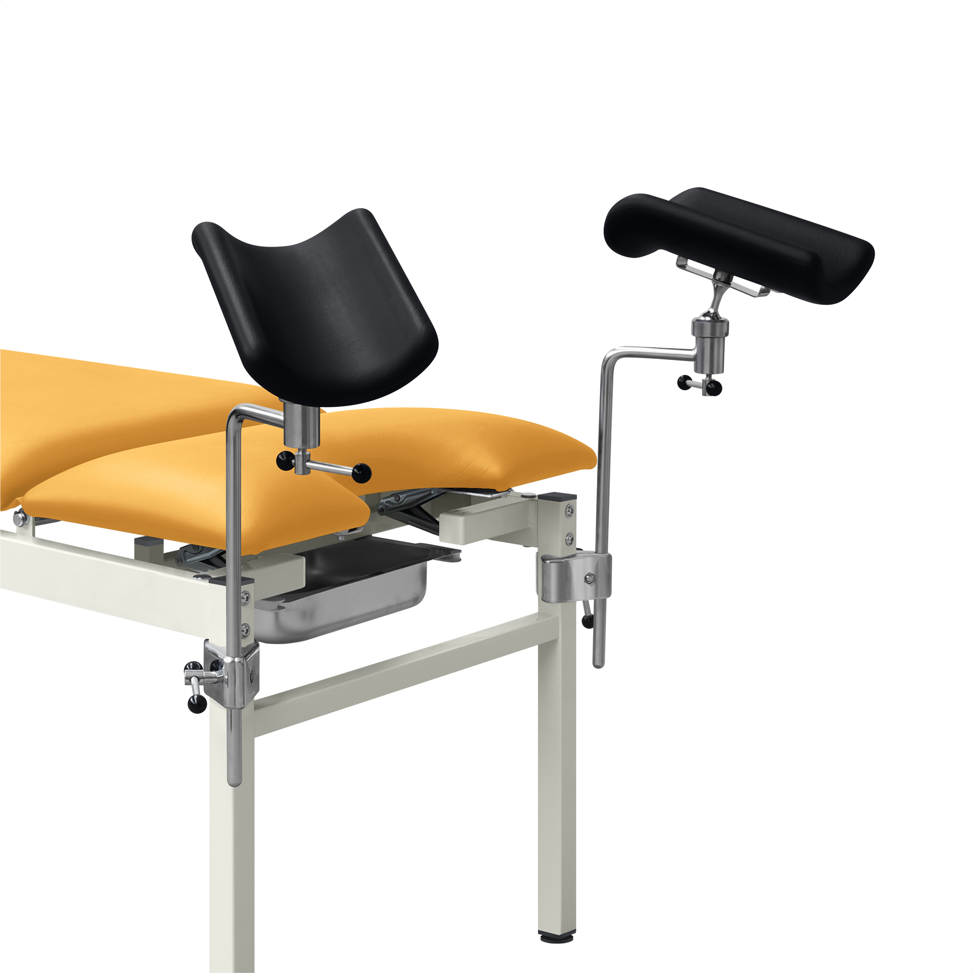 VS-GYN GOEPEL Beinhalter – mit PU-Schaum für maximale Hygiene und Komfort GOEPEL Beinhalter für VS-GYN – aus schwarzem Integralschaum, desinfektionsmittelbeständig