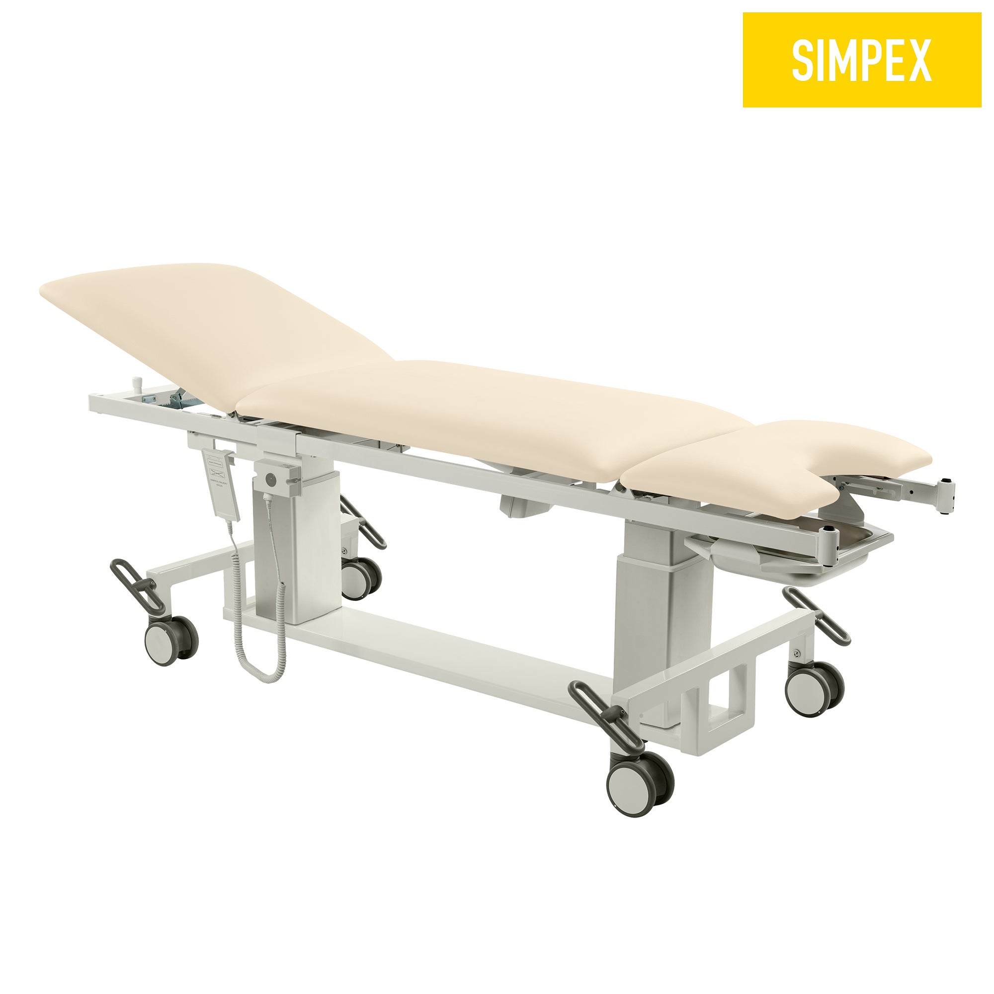 VITA-GYN Gyn Mobil aus Kunstleder in Beige mit flachen Kufen, ideal für medizinische Praxen und Pflegeeinrichtungen.