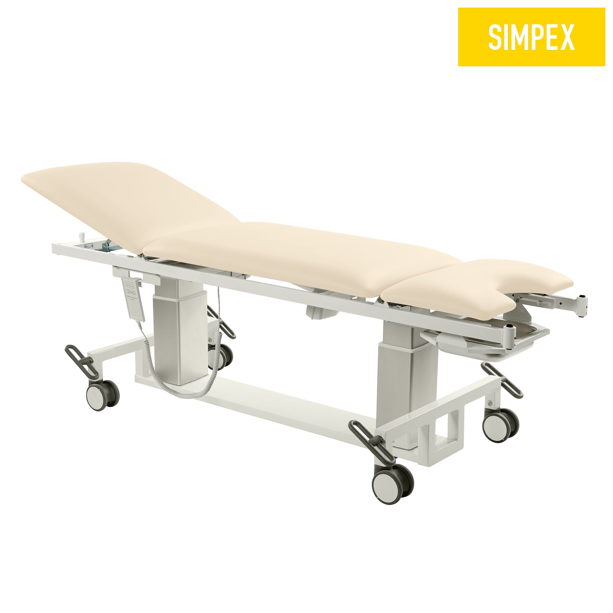 VITA-GYN Gyn Mobil aus Kunstleder in Beige mit flachen Kufen, ideal für medizinische Praxen und Pflegeeinrichtungen.