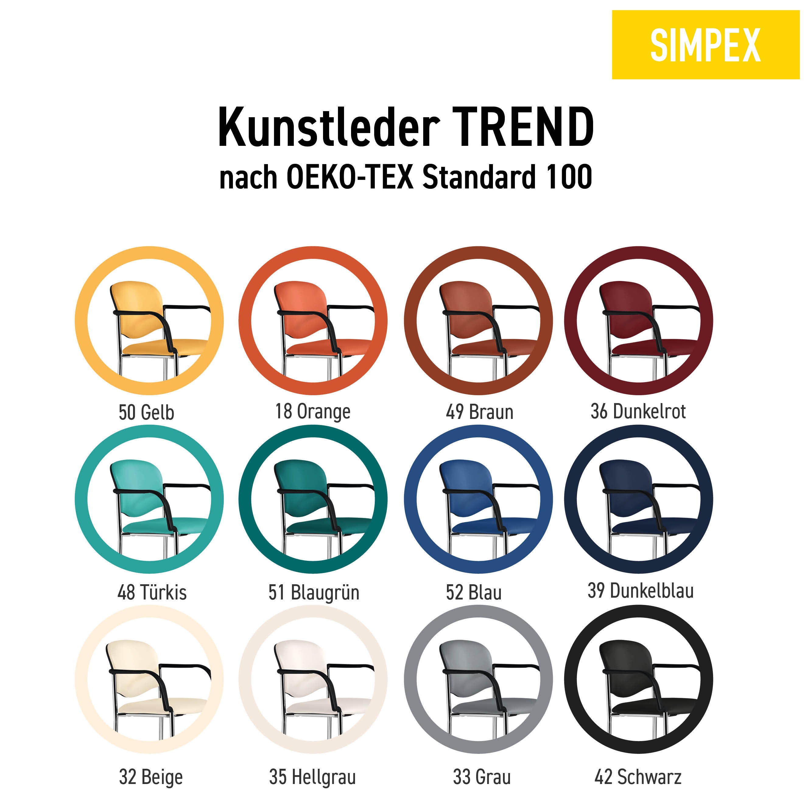 Der IVONNE Wartezimmerstuhl von SIMPEX ist bequem, hygienisch & farblich individualisierbar. Jetzt entdecken & kaufen!