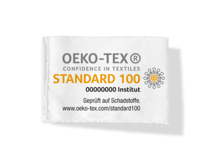 OEKO-TEX® Label Zertifizierungslabel OEKO-TEX® Standard 100 zur Materialauszeichnung bei SIMPEX