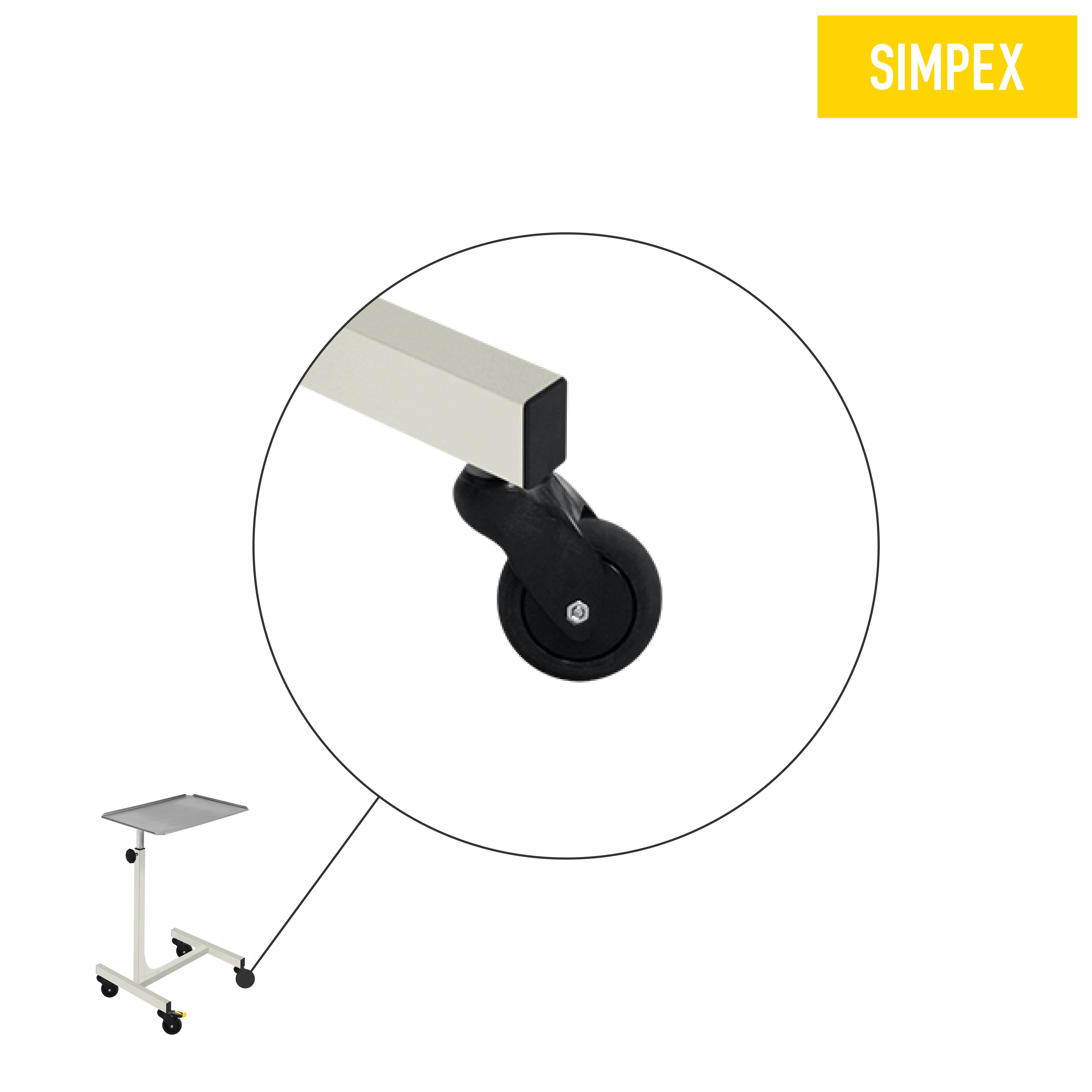 Ersatzteil | Monorolle ø 75mm, ohne Feststellbremse für MAYO-SERVE