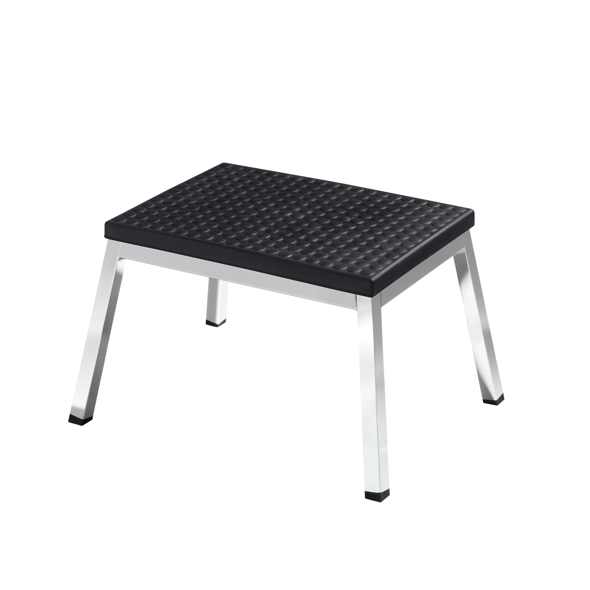 Verchromter UNO-SECUR Maxi Auftrittsständer, Höhe 30 cm, Tragkraft 200 kg.