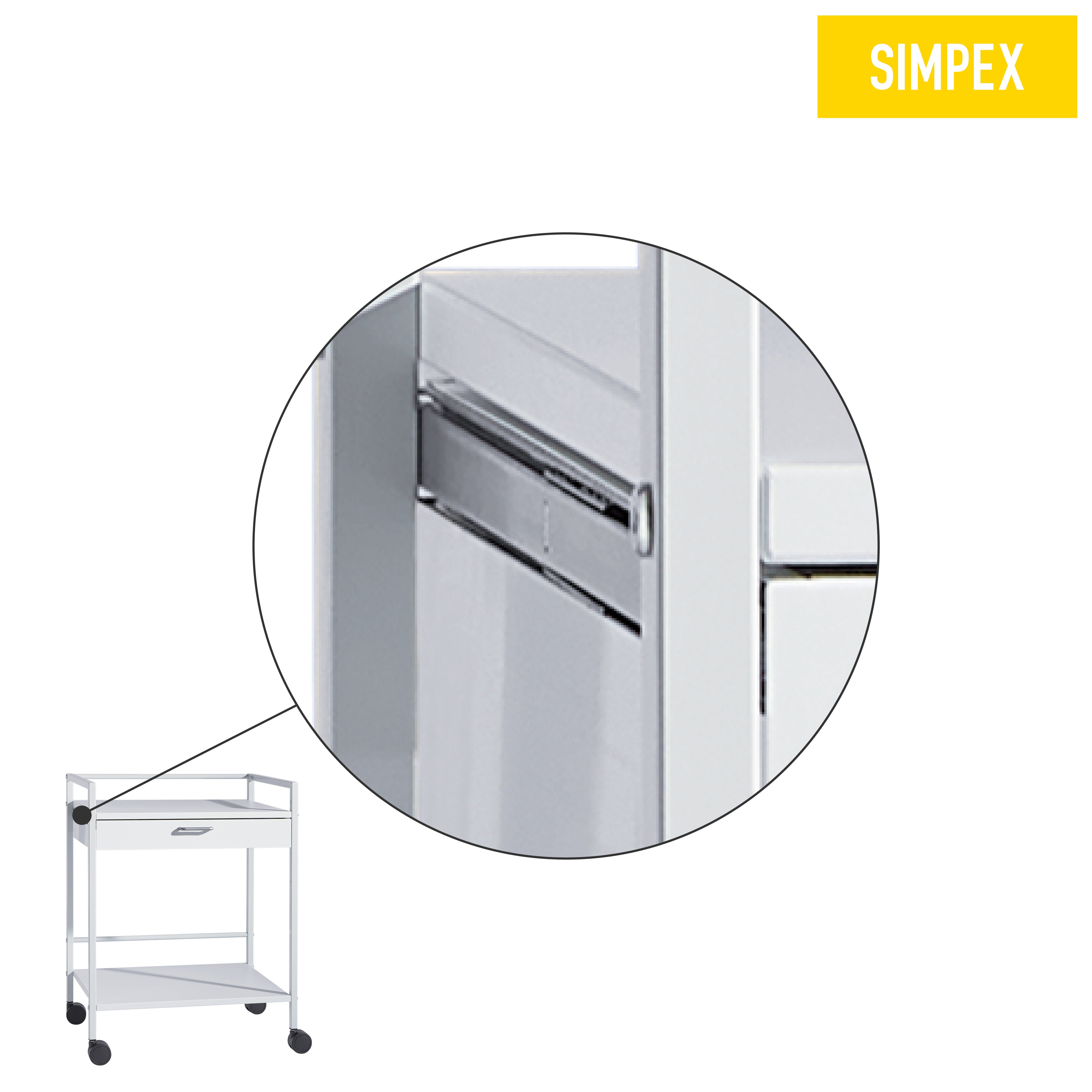 Ersatzteil | 2er-Set Schubladenführung, mit Selbsteinzug