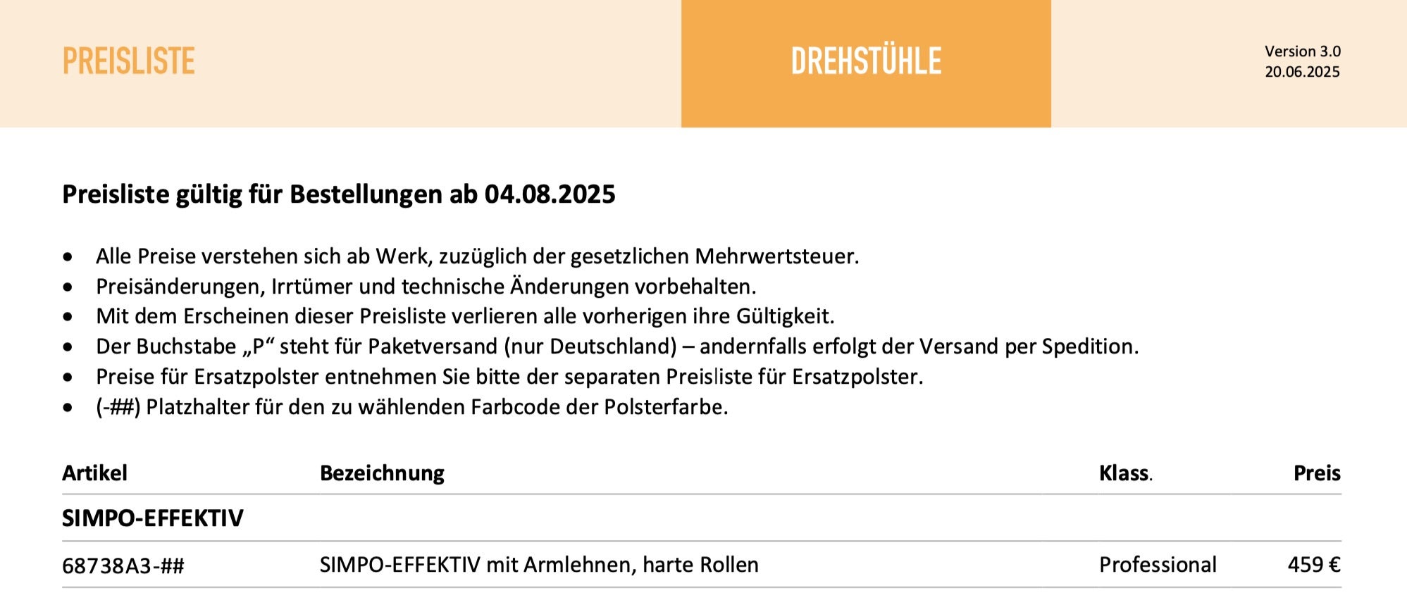 Wie bleibt unsere Preisliste drei Jahre nahezu stabil?