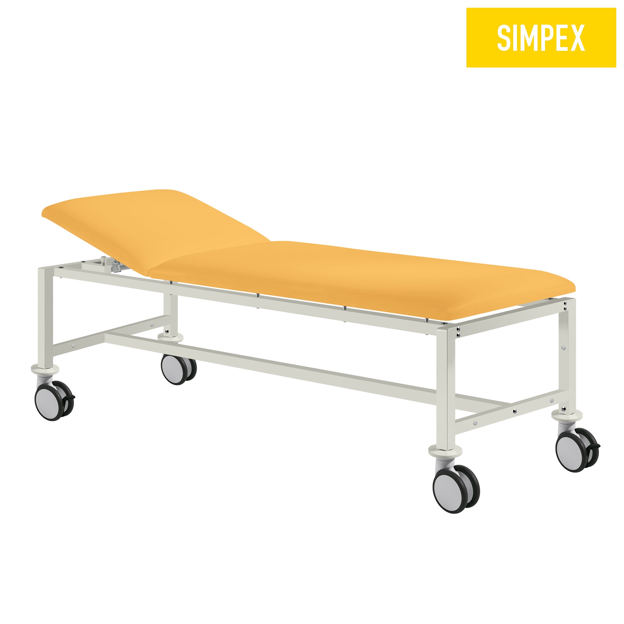 HELENA Classic Mobil: Gelbe, gepulverte Behandlungsliege für Sanitätsräume 🌟 Die HELENA Classic Mobil ist eine gelbe, gepulverte Behandlungsliege mit komfortabler Polsterung und verstellbarem Kopfpolster für Praxen und Pflegeeinrichtungen.