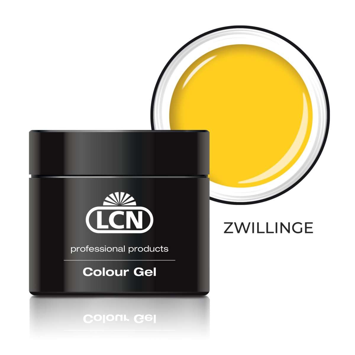 color gel, nail gel, gelfarbe gelb, LCN, kosmetikbehälter