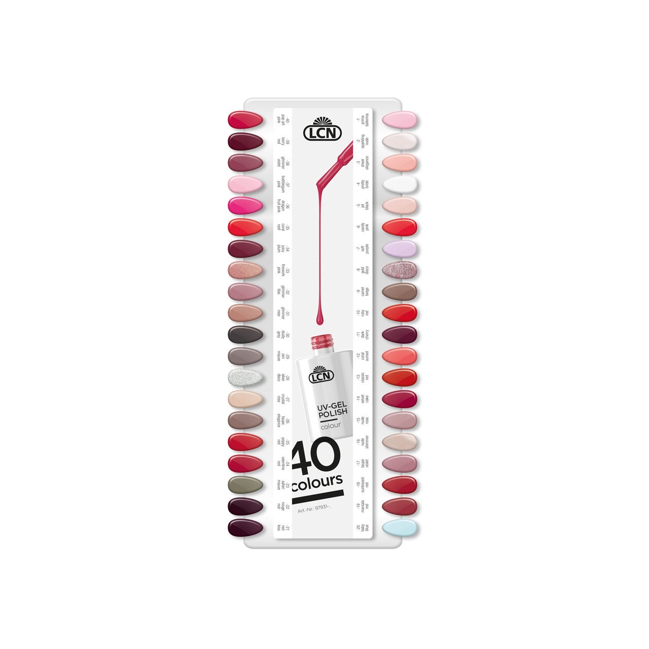 UV-Gel Polish Echtfarbkarte