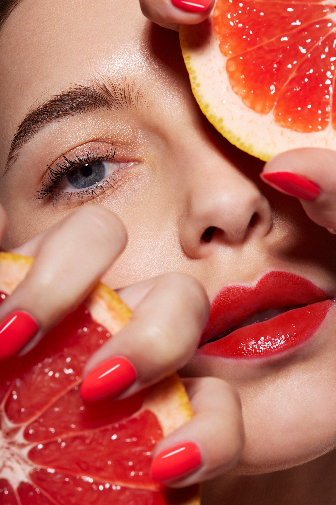 Zitrusfrucht, Grapefruit, Finger, Hand, Lippenstift, Zitrusfrucht, Grapefruit, Finger, Hand, Lippenstift, Zitrusfrucht, Grapefruit, Finger, Hand, Lippenstift