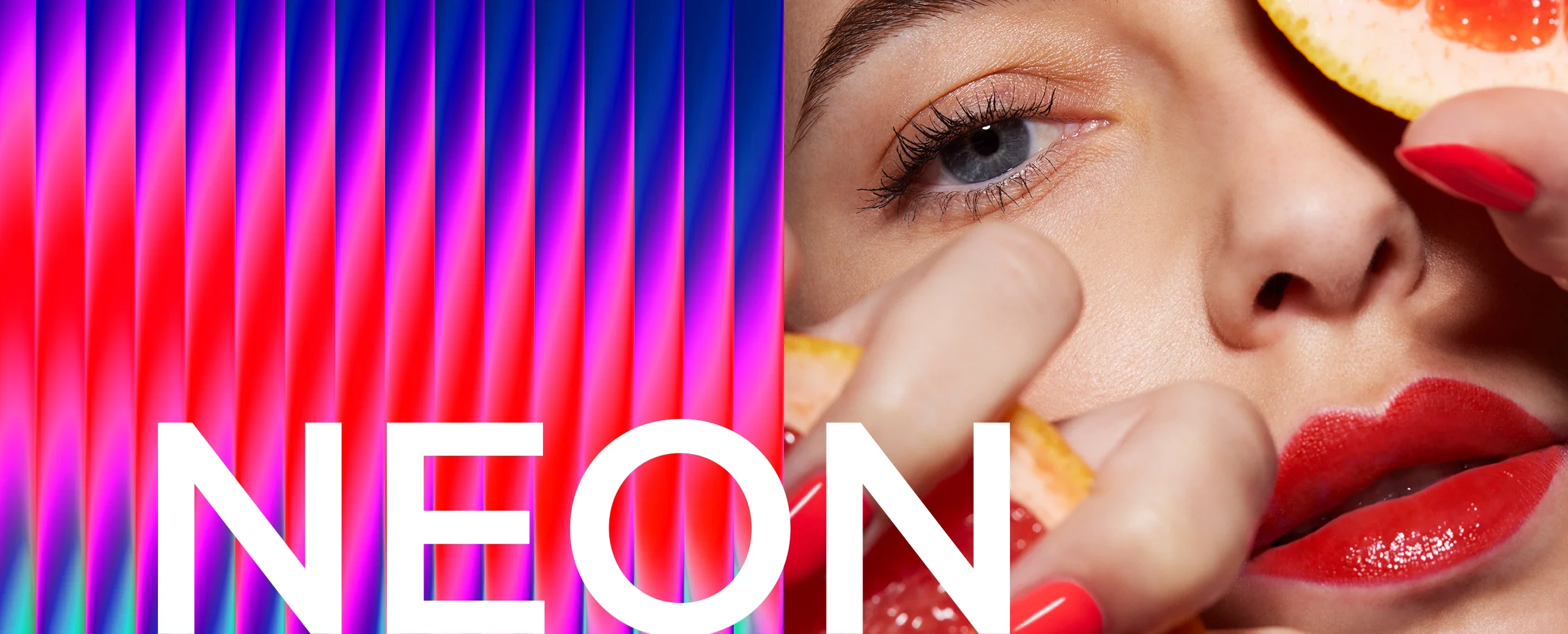 neon, Gradient, Nahaufnahme, Make-up, Lippenstift