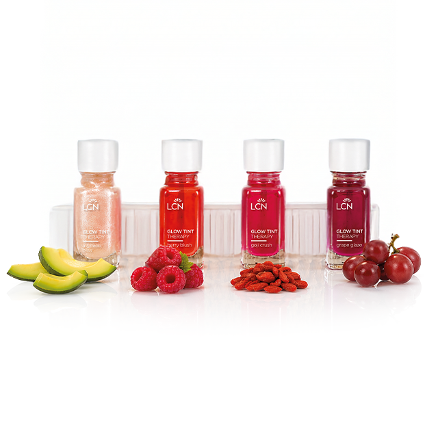 nagellack, glow-tint, therapie, fruchtfarbig, fläschchen