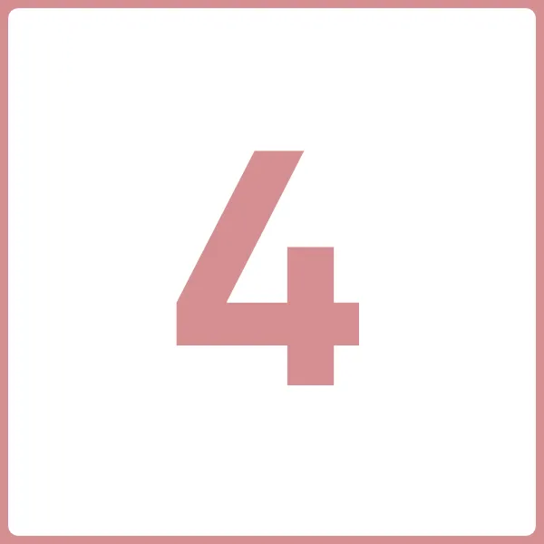 nummer, Karte, 4, Ziffer, Symbol, vier, nummer vier, symbol vier, rosa rahmen, quadratisches kartenbild