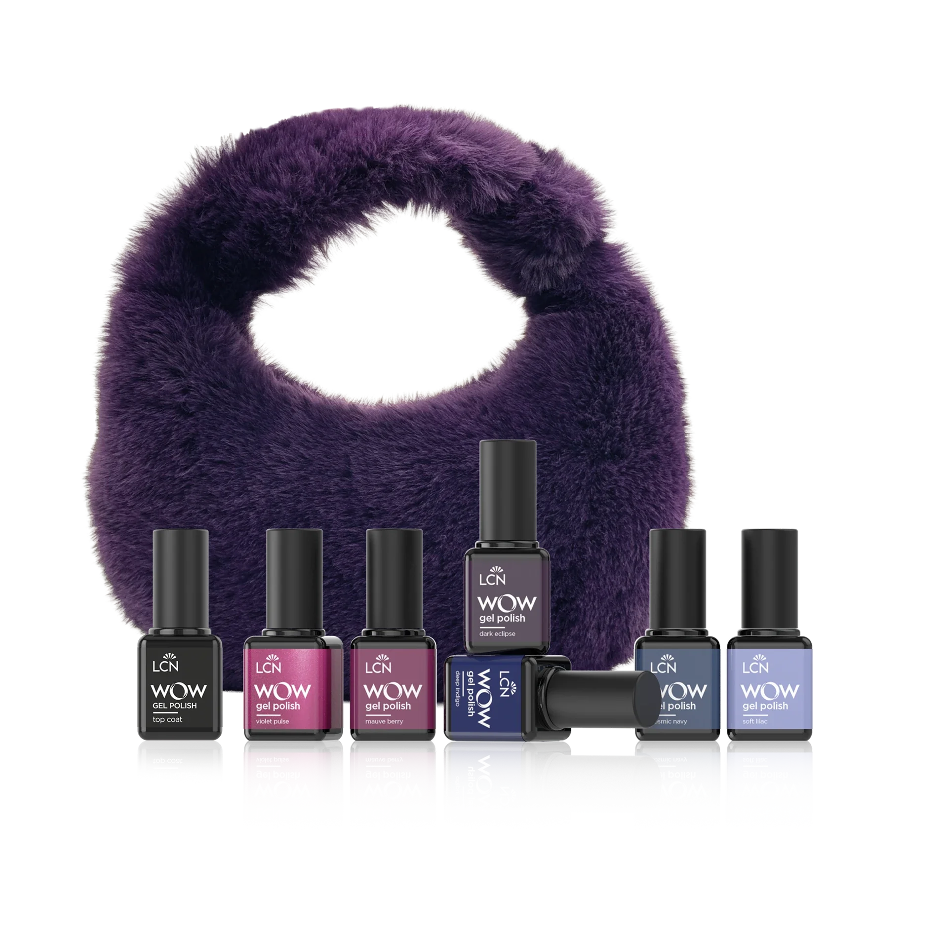 washi?, jewelry?, gift set, nail polish, purple scarf?