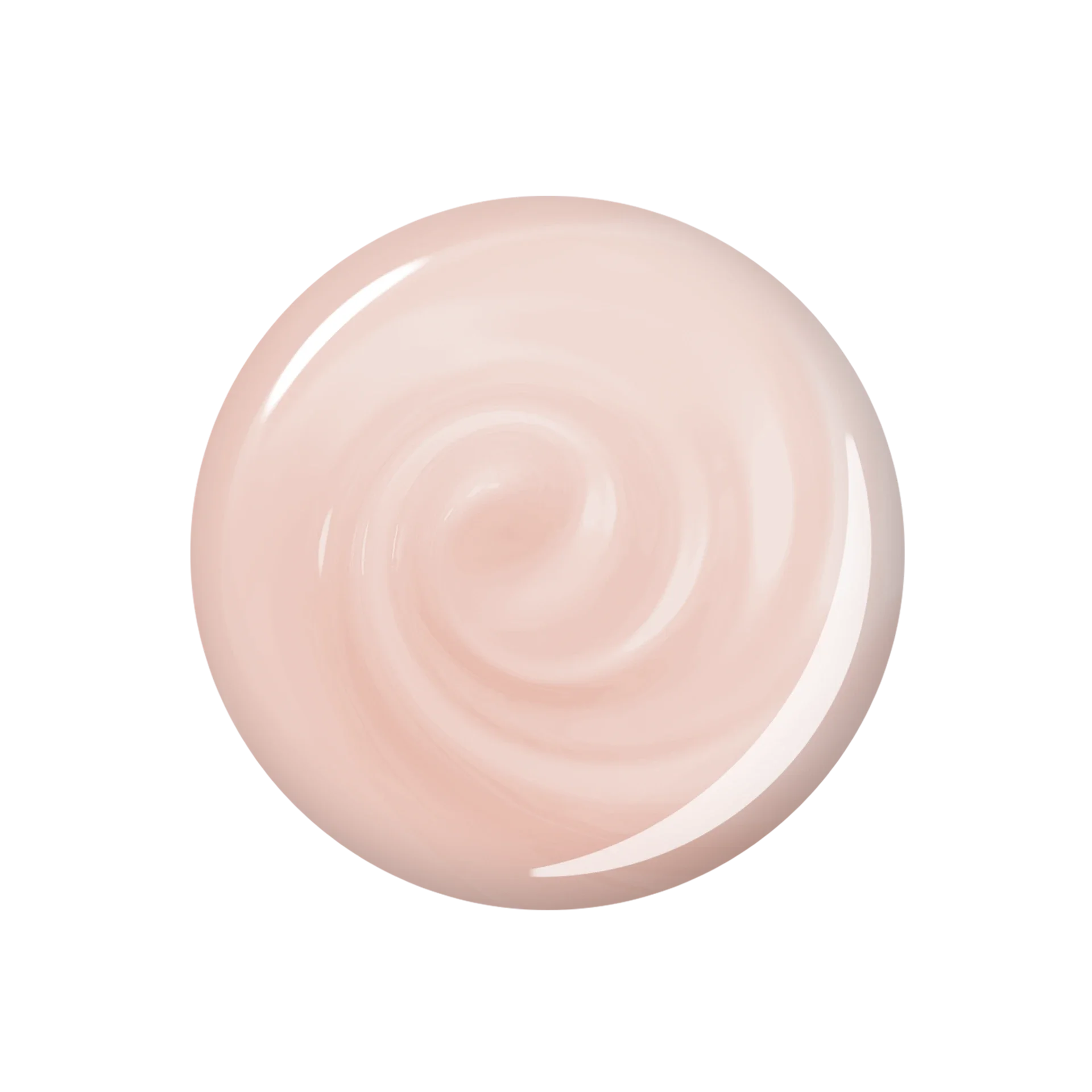 Nude Nagellack, Gellack, Pfirsichfarbe, cremiger Glanz, runde Flasche