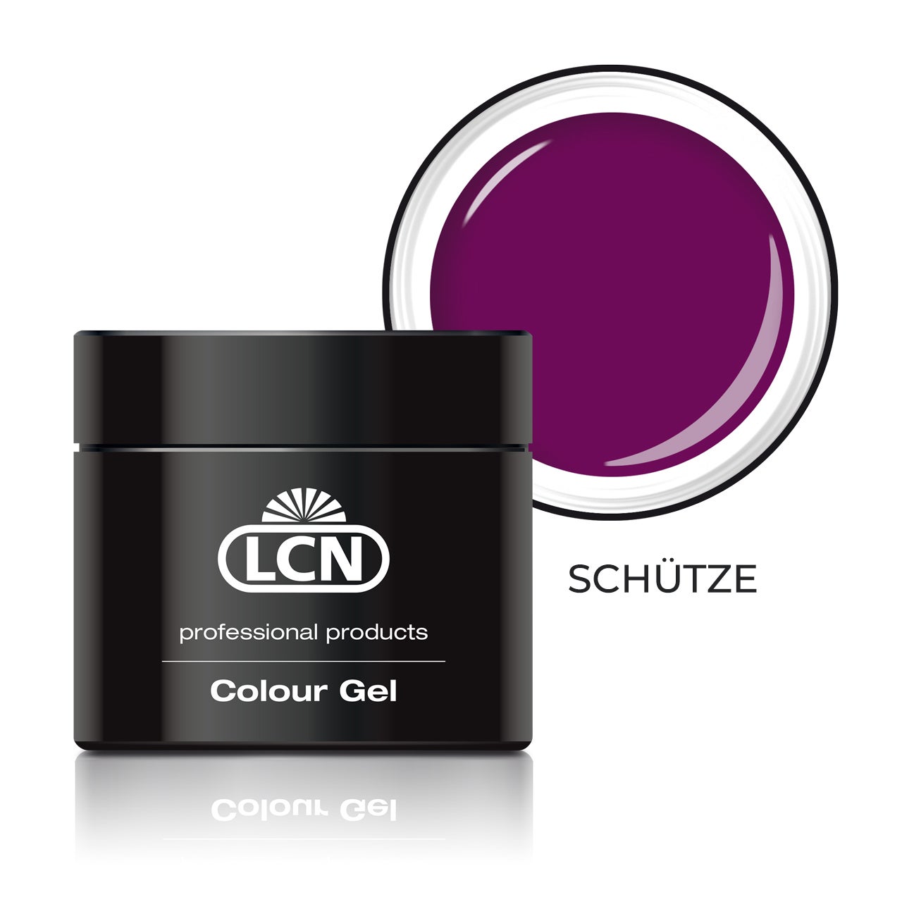 Nagellack, Colour Gel, Lackenbehälter, Violett, Schwung-Pigment