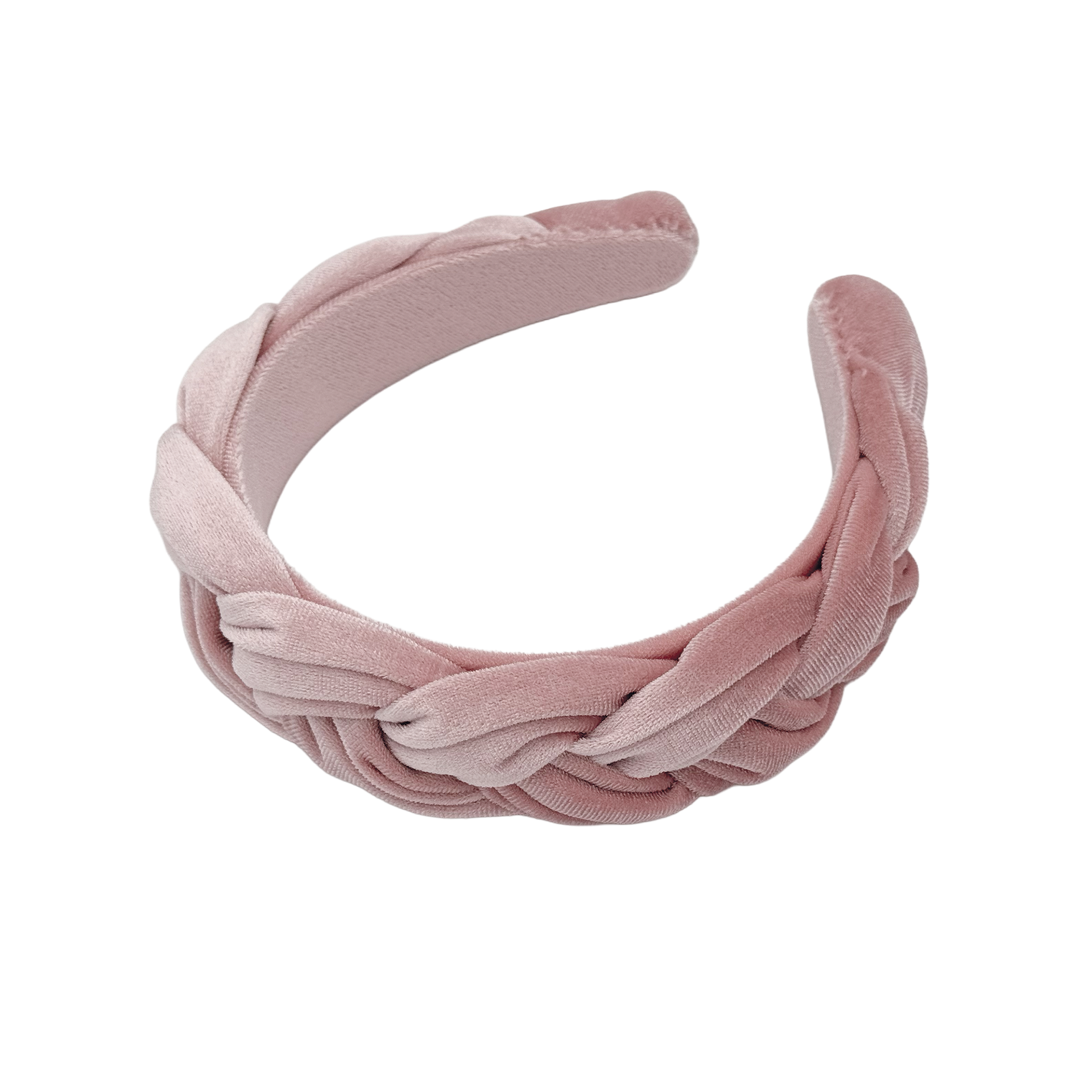 geflechtete Stirnband, pinkes Stirnband, Velvet-Stoff, weiches Gewebe, Haarzubehör