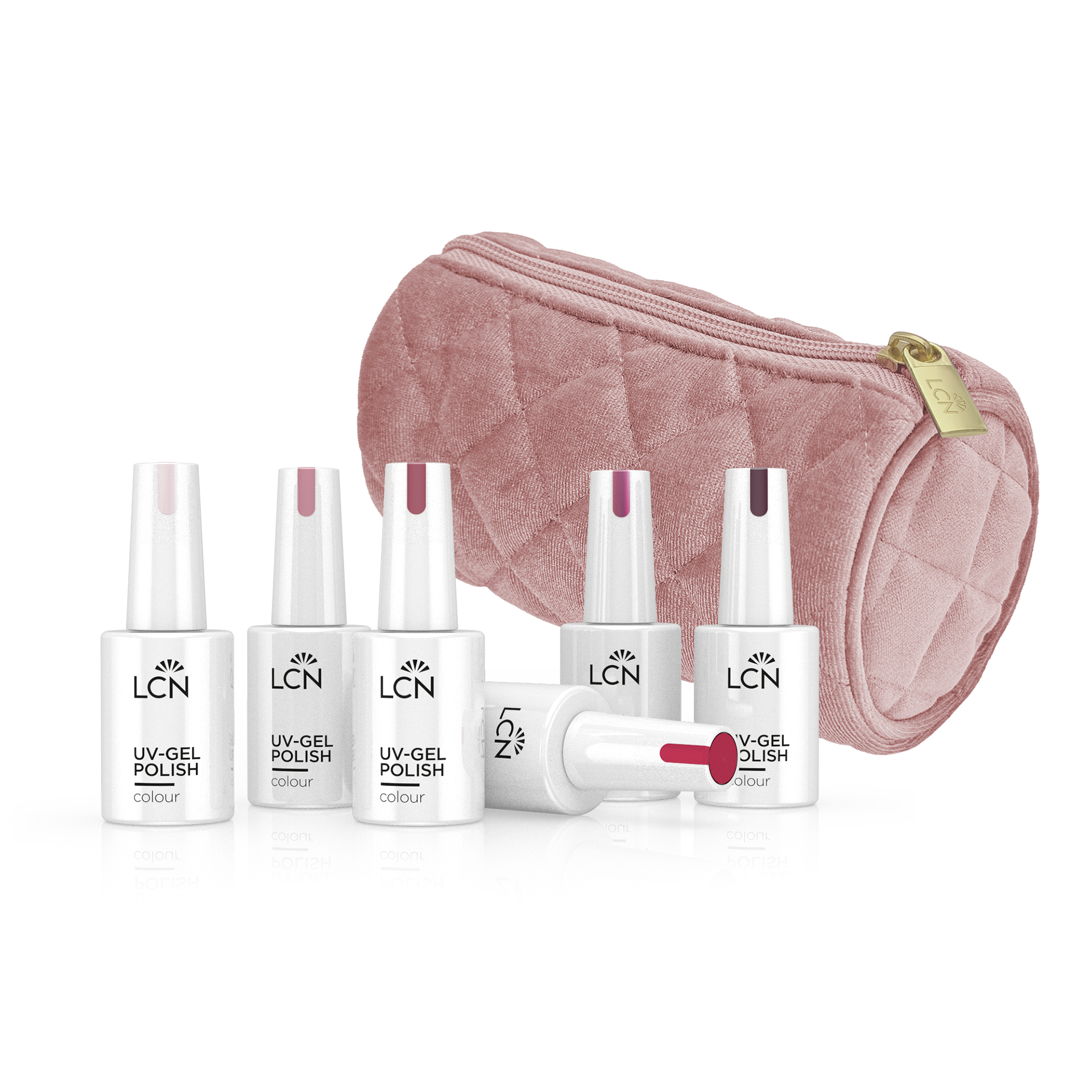 UV-Gel, Nagellack, Nagellackfarbe, Maniküre-Set, Rosa Tasche