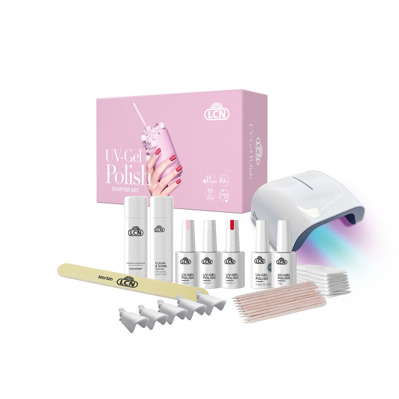 UV Gel Polish Starterset basic - groß Kosmetik, Lippenstift
