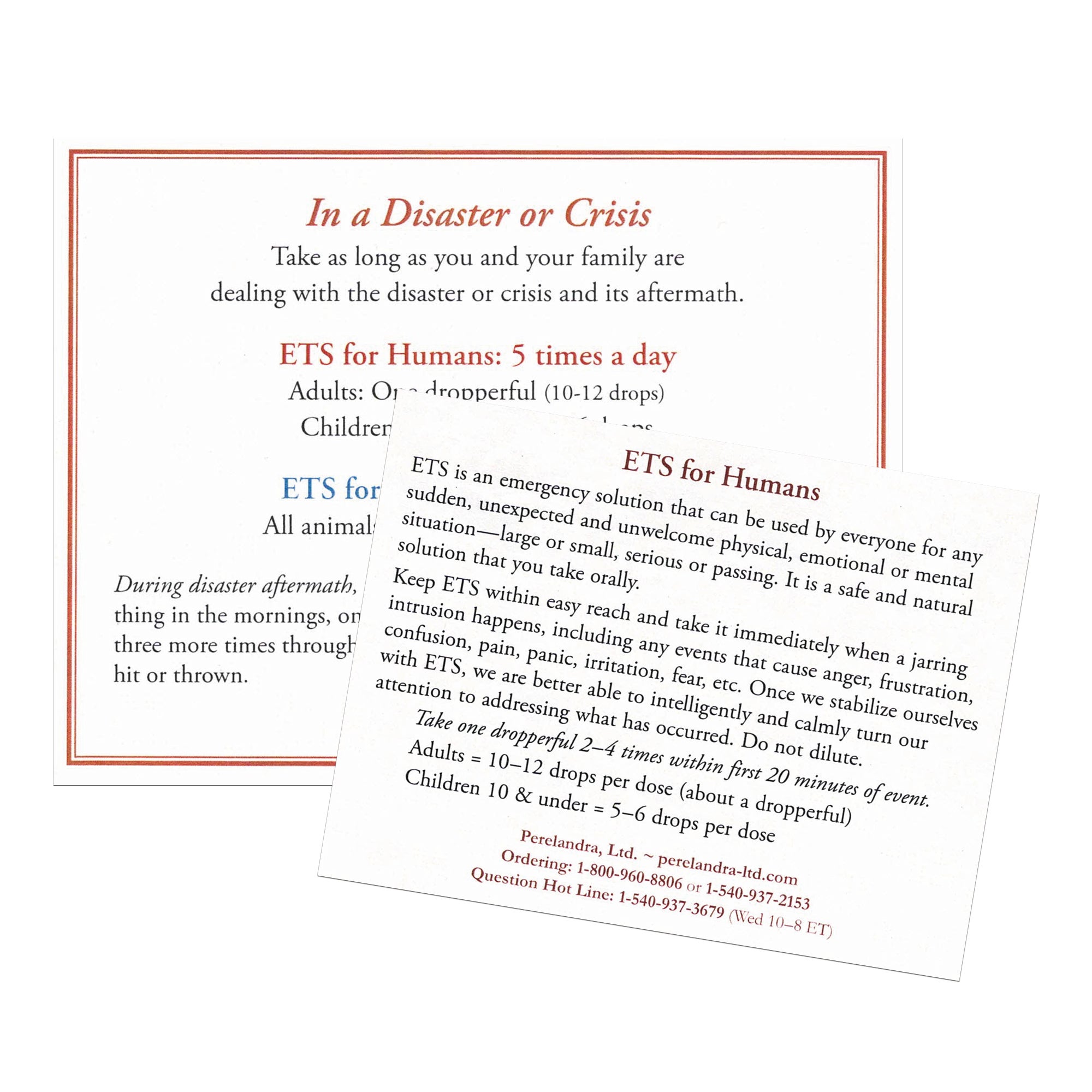 ETS for Humans – Introduction et cartes de référence pour les catastrophes (édition anglaise) - Gratuit