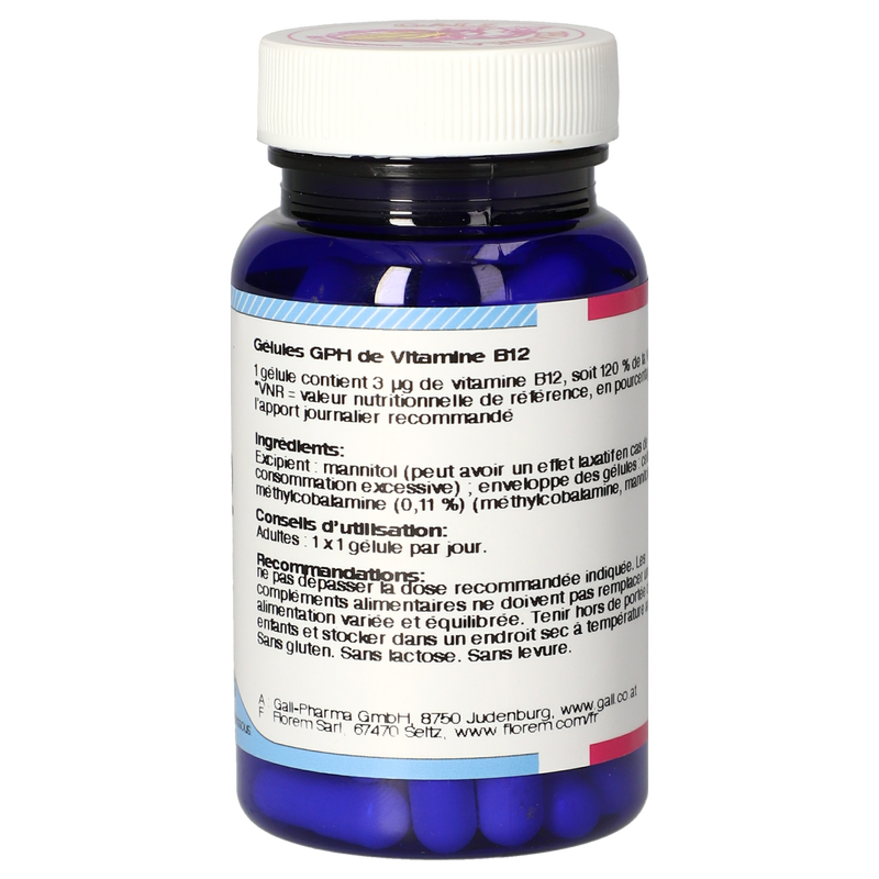 Vitamines B12 Phytofrance - Boîte De 30 Gélules - Neuf