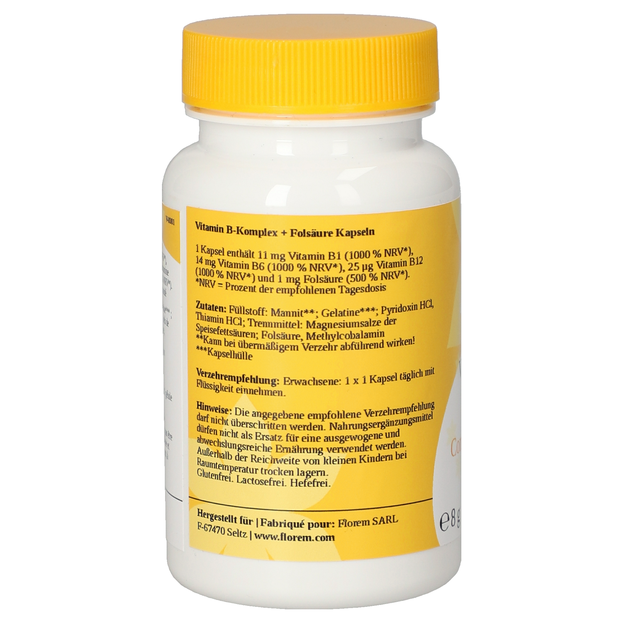 Vitamin B-Komplex + Folsäure Kapseln