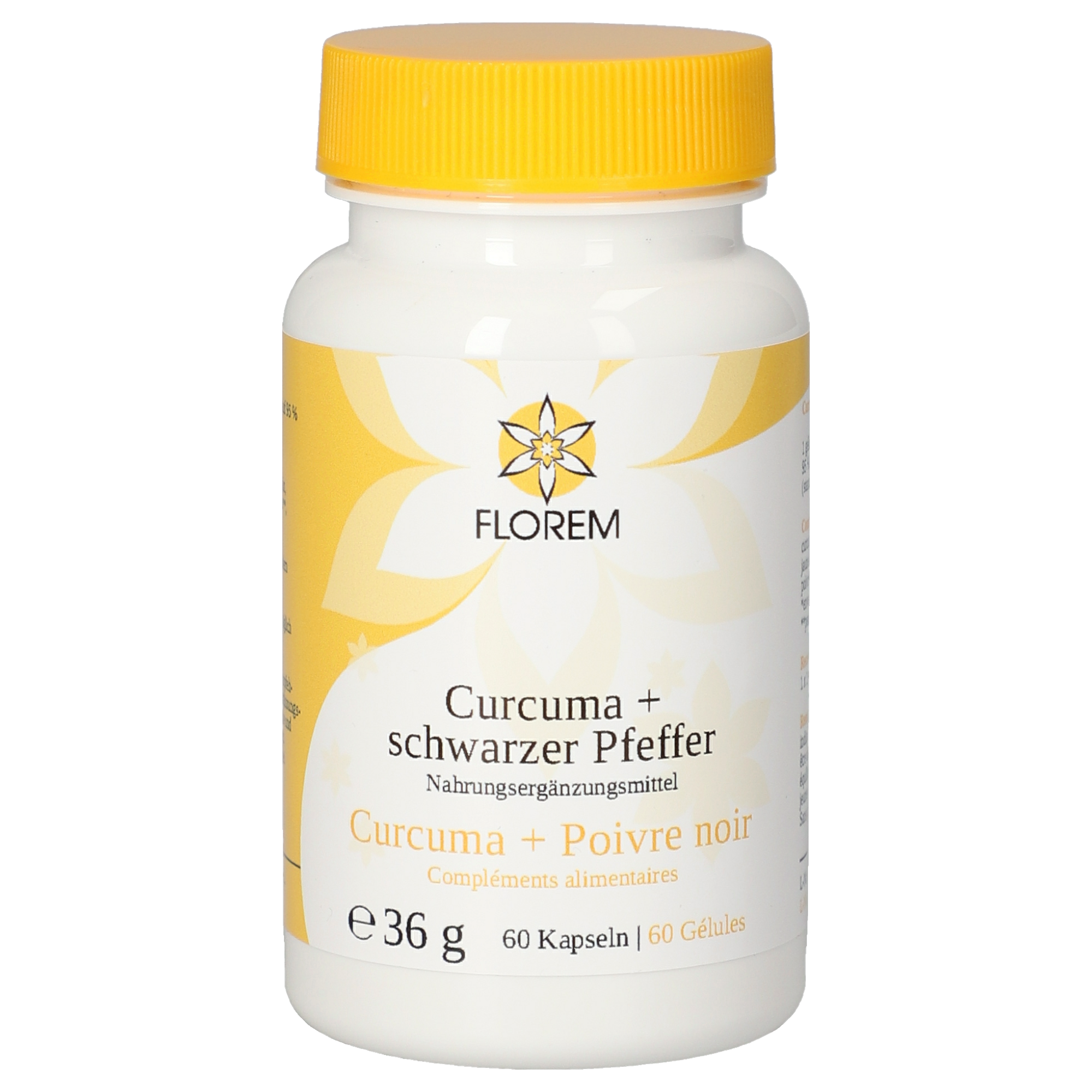 Curcuma + schwarzer Pfeffer Kapseln Curcuma + schwarzer Pfeffer Kapseln