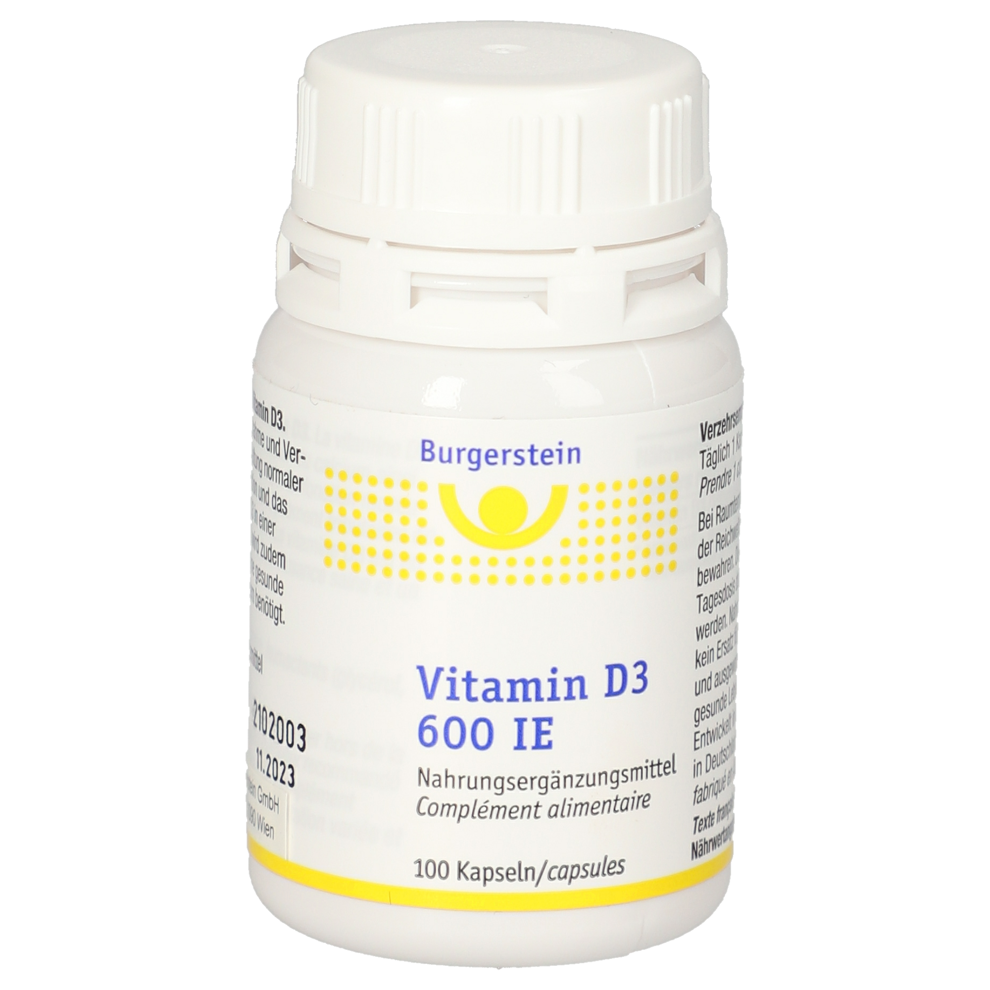 Burgerstein Vitamin D3 600 I.E. Kapseln