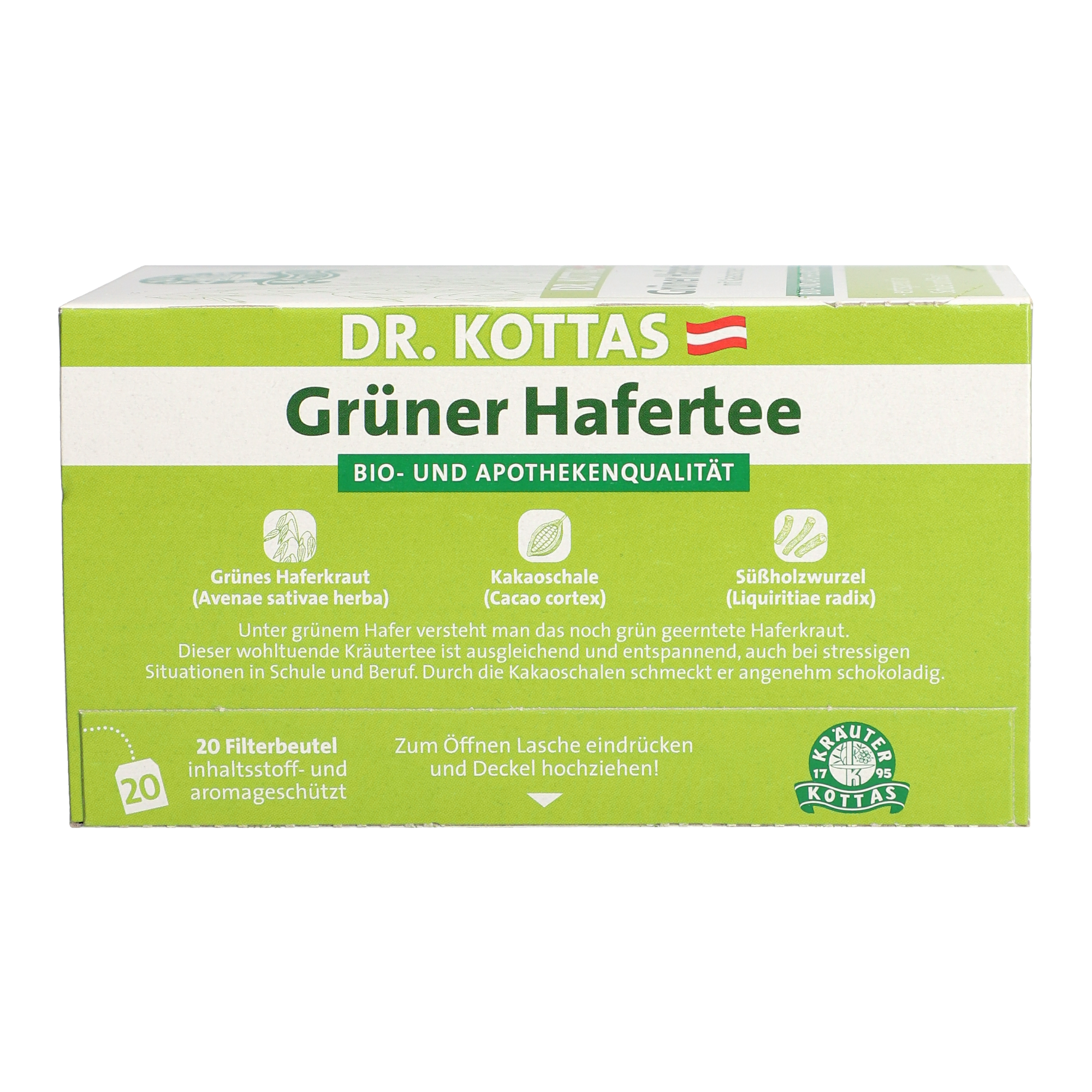 Dr. Kottas Grüner Hafertee mit Kakaoschalen