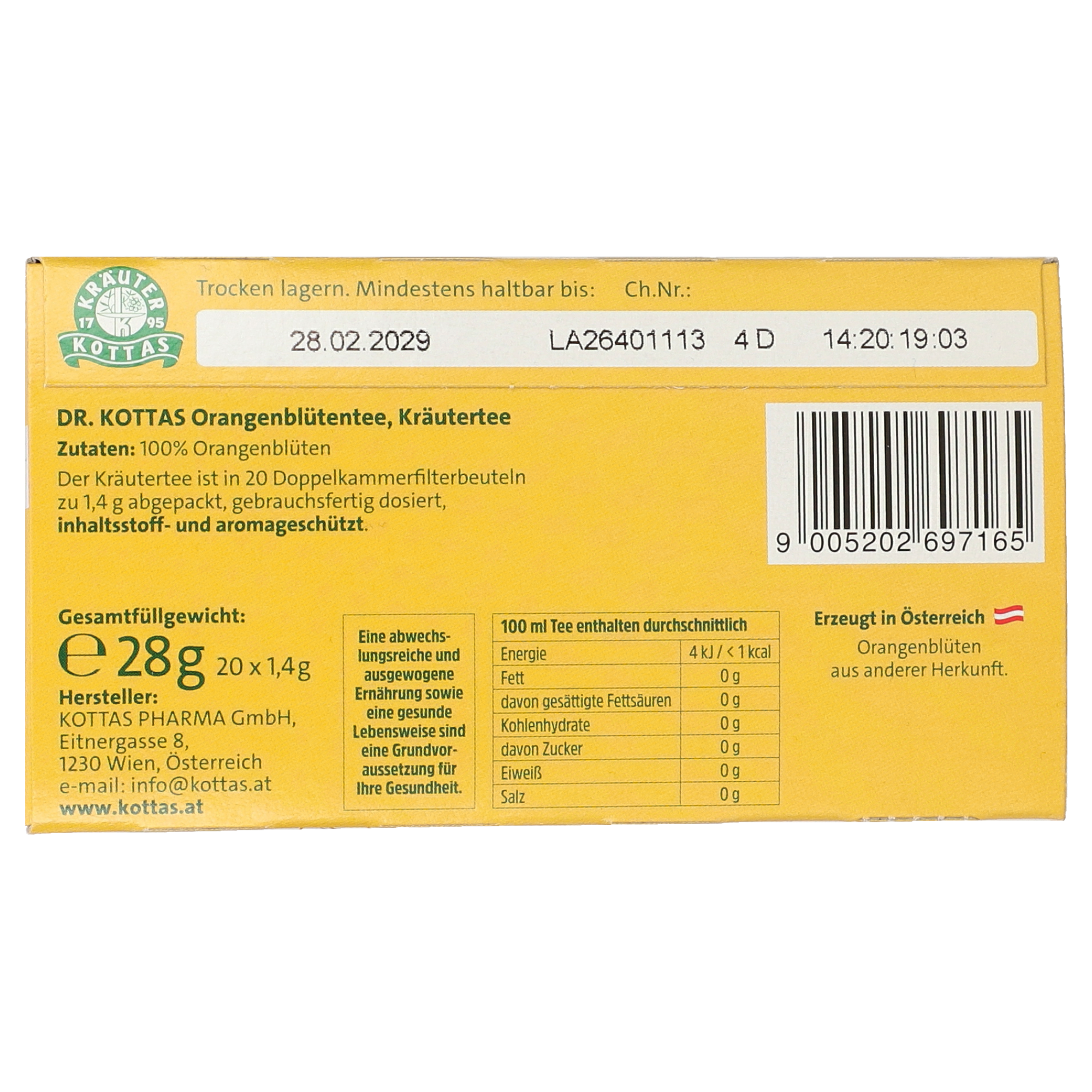 Dr. Kottas Tisane aux fleurs d'oranger