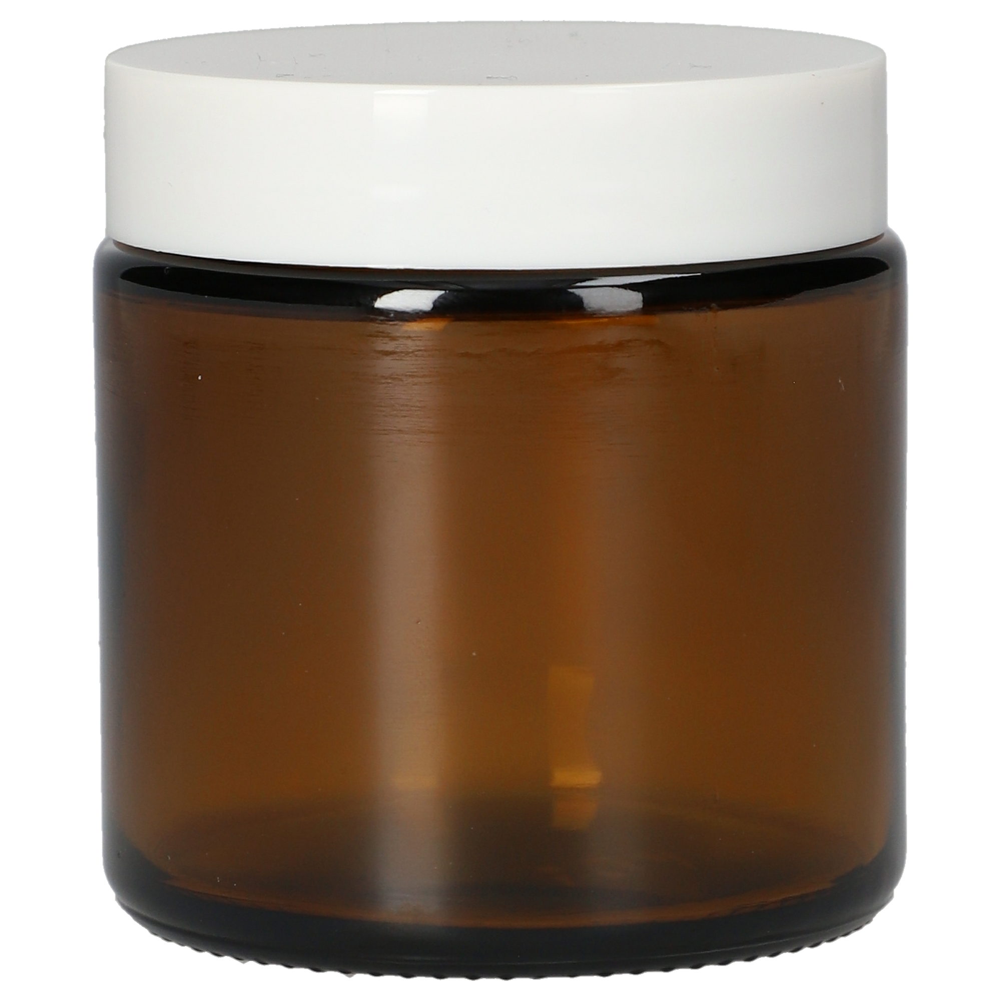 Tiegel Braunglas mit weißem Deckel - 100 ml