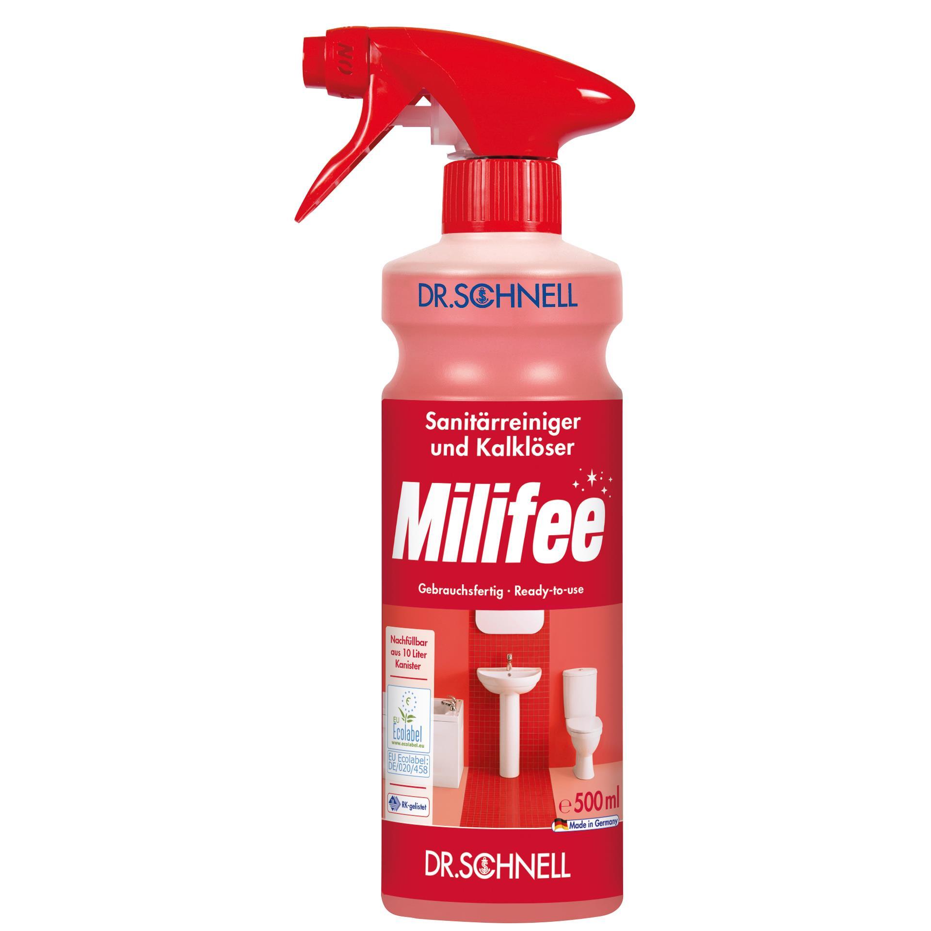 Dr. Schnell MILIFEE Gebrauchsfertiger Sanitärreiniger und Kalklöser Profi WC Reiniger