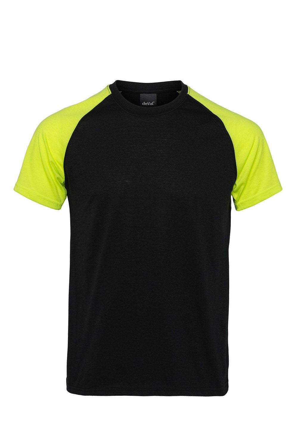 Arbeits-T-Shirt Black/Safety Yellow Arbeits T-Shirt Schwarz-Gelb