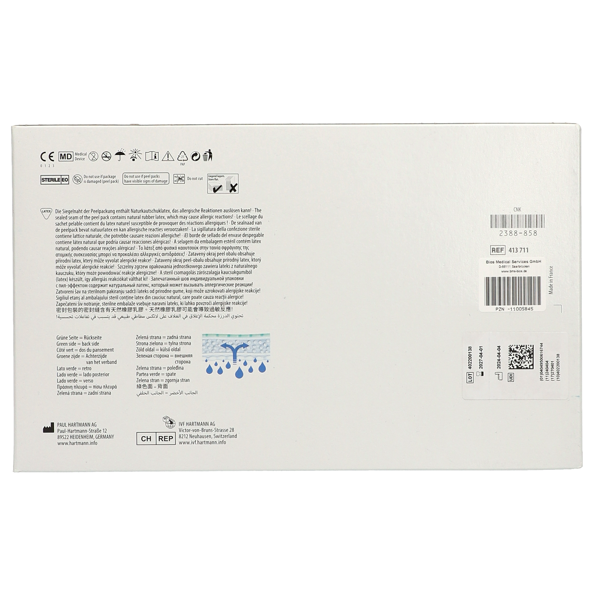 Zetuvit® Plus extrastarke Saugkompressen steril 10 x 20 cm
