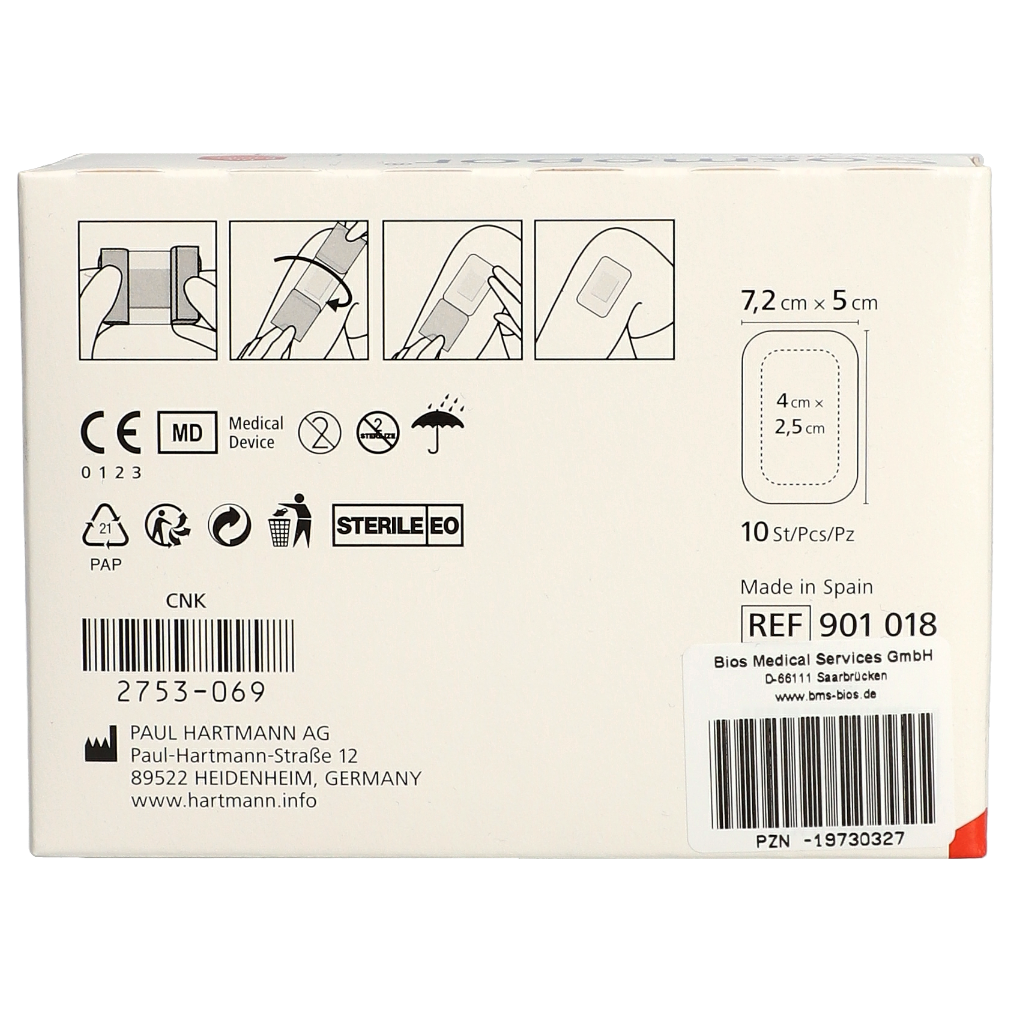 Cosmopor® Advance Wundverband 5 x 7,2 cm