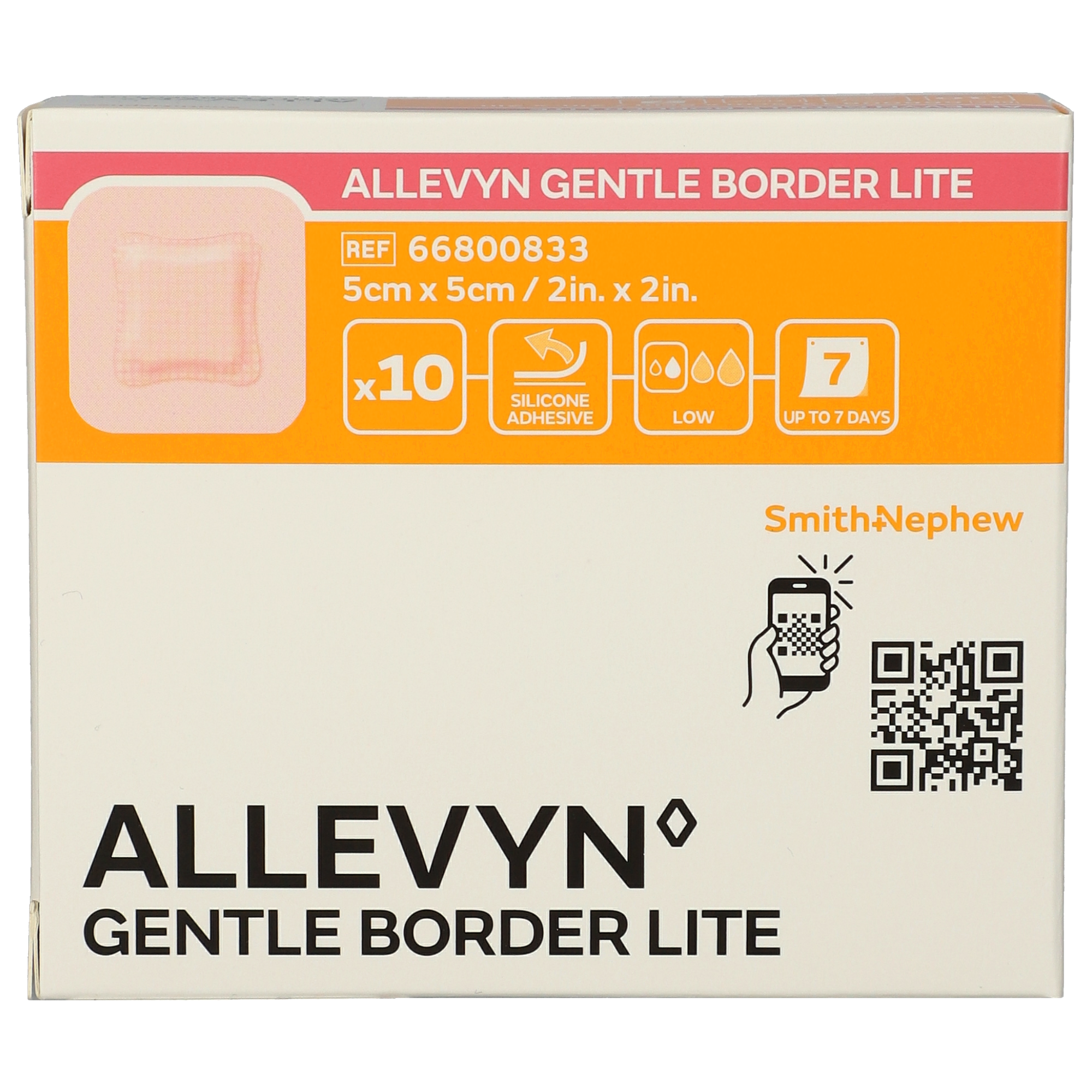 ALLEVYN Gentle Border Lite 5 x 5 cm Schaumverband