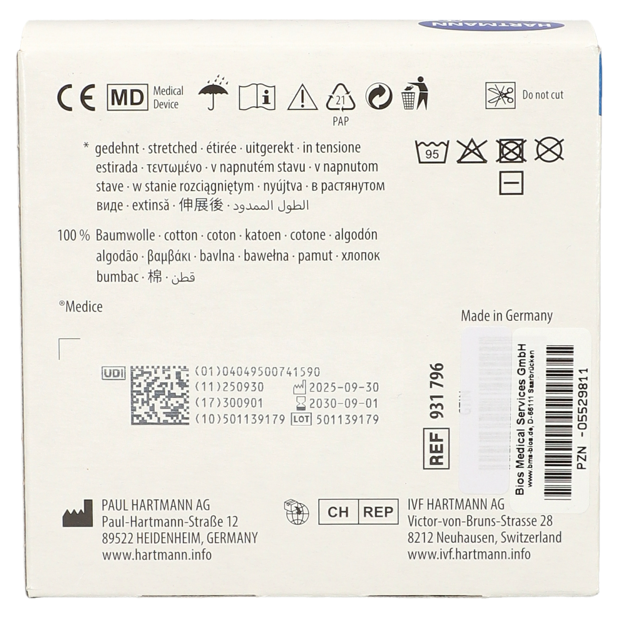 Pütter-Verband® Kurzzugbinde 8/10 cm x 5 m