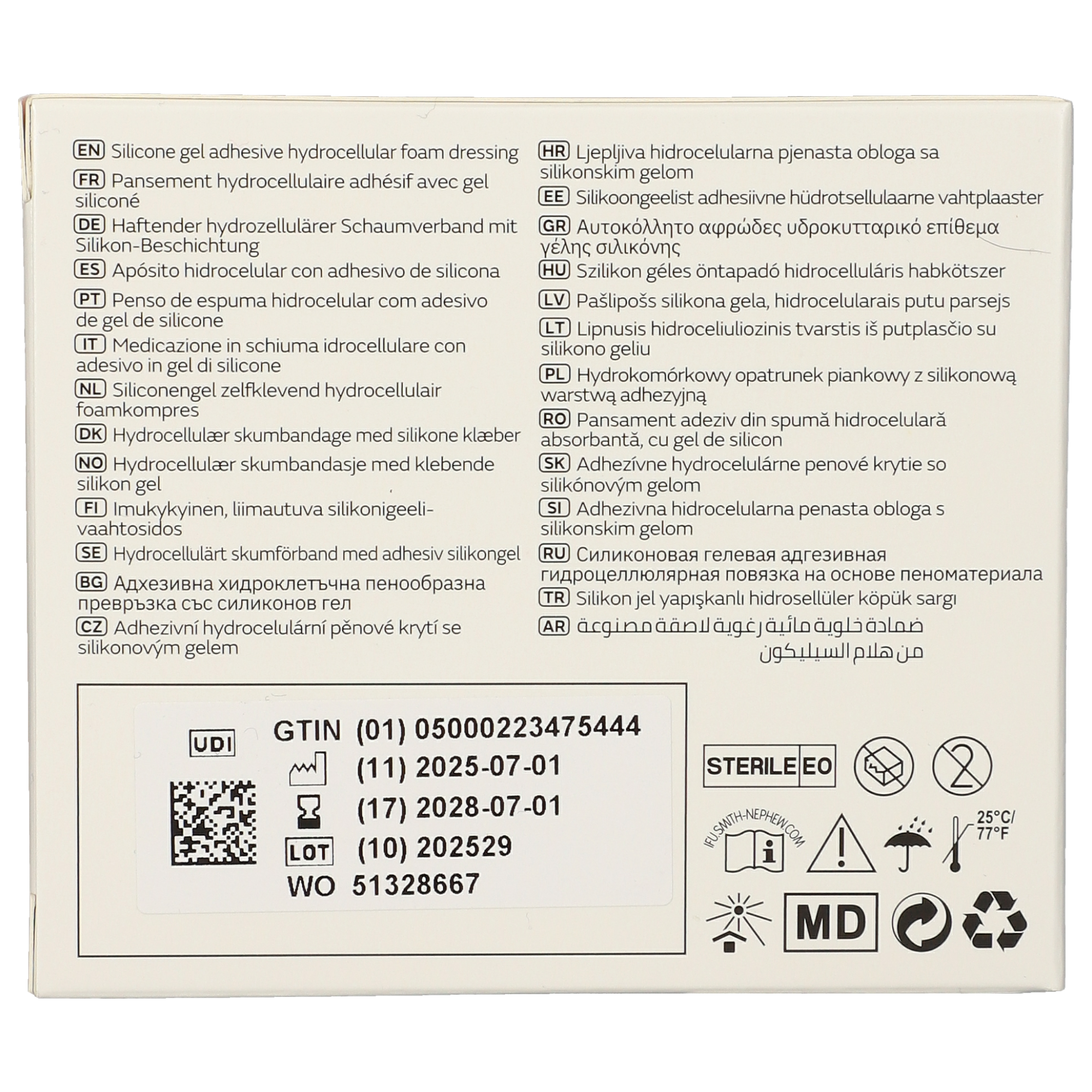 ALLEVYN Gentle Border Lite 5 x 5 cm Schaumverband