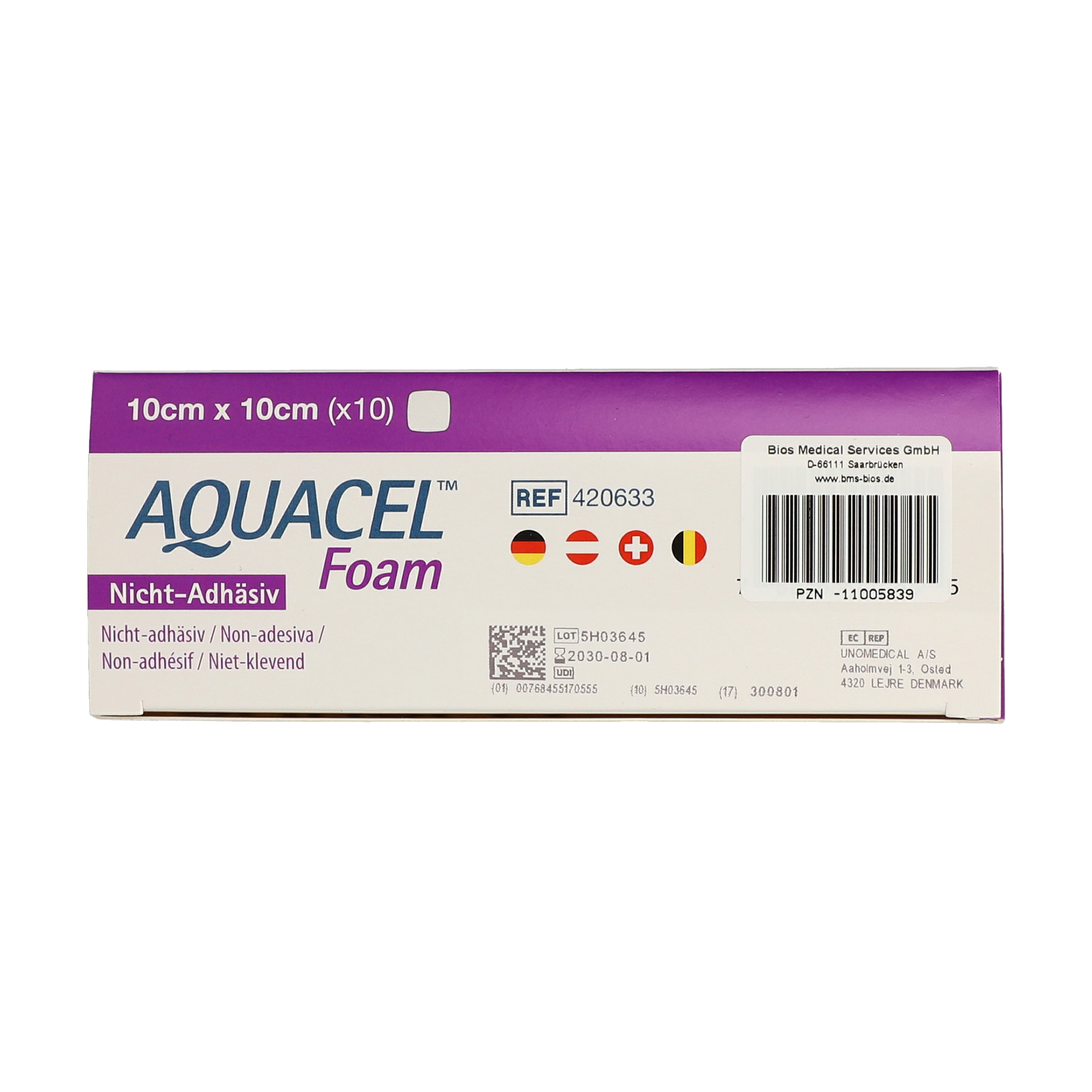 Aquacel® Foam nicht adhäsiv 10 x 10 cm Schaumverband