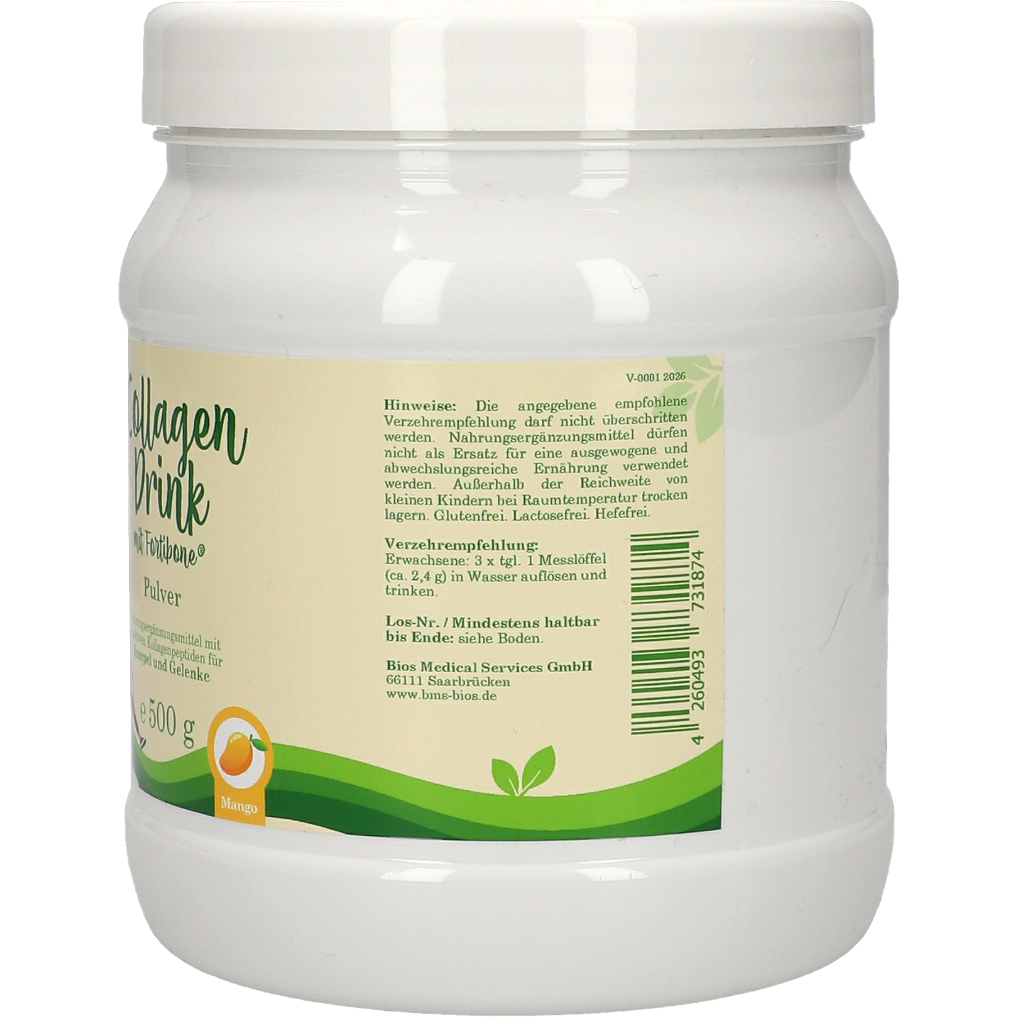 Collagen-Drink Fortibone® Mango Pulver