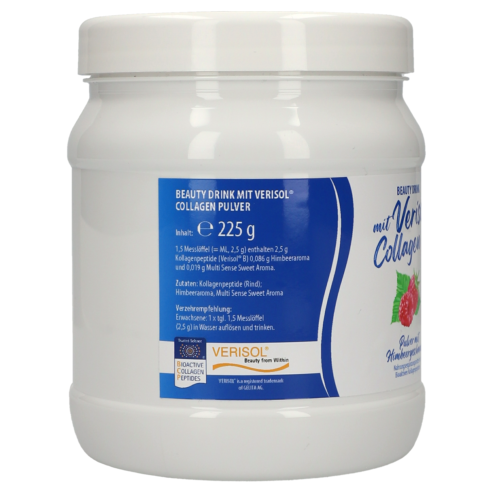 Beauty Drink mit VERISOL® Collagen Himbeer Pulver