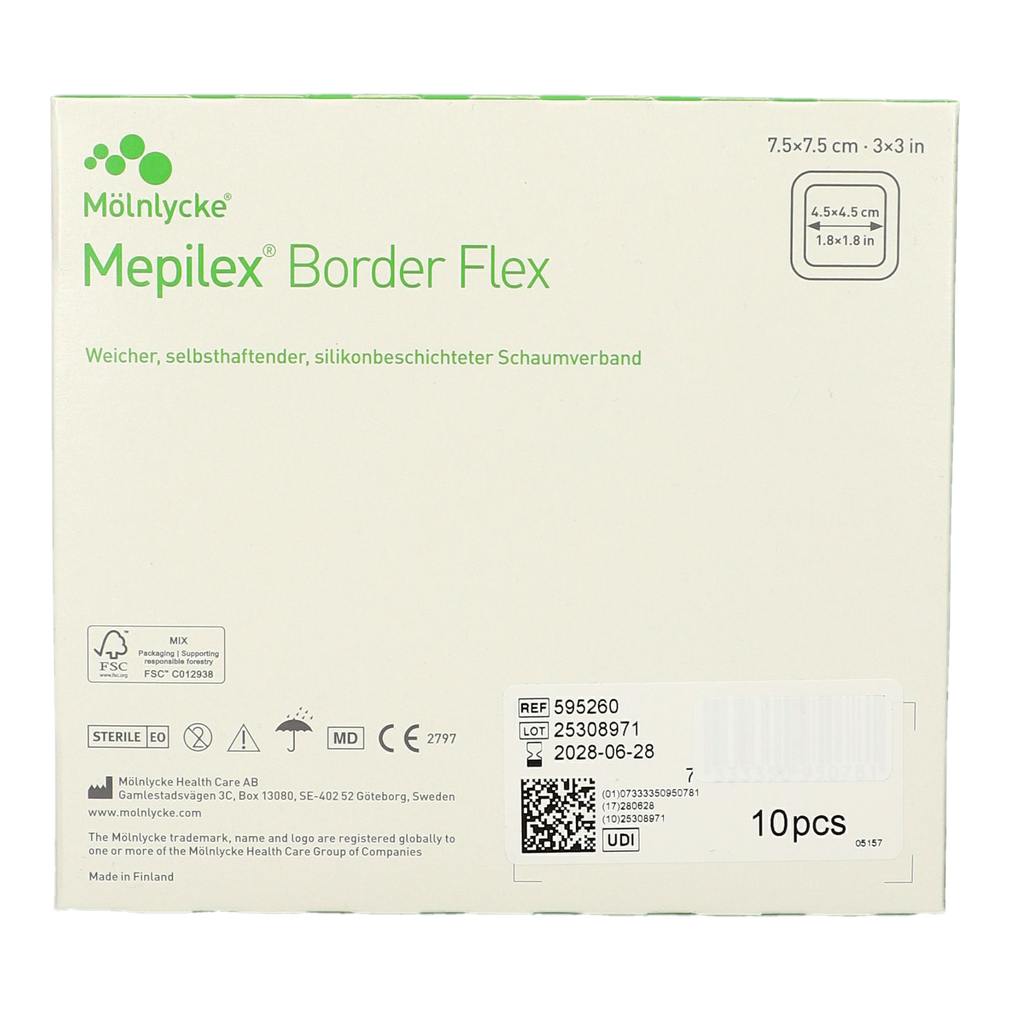 Mepilex® Border Schaumverband 7,5 x 7,5 cm