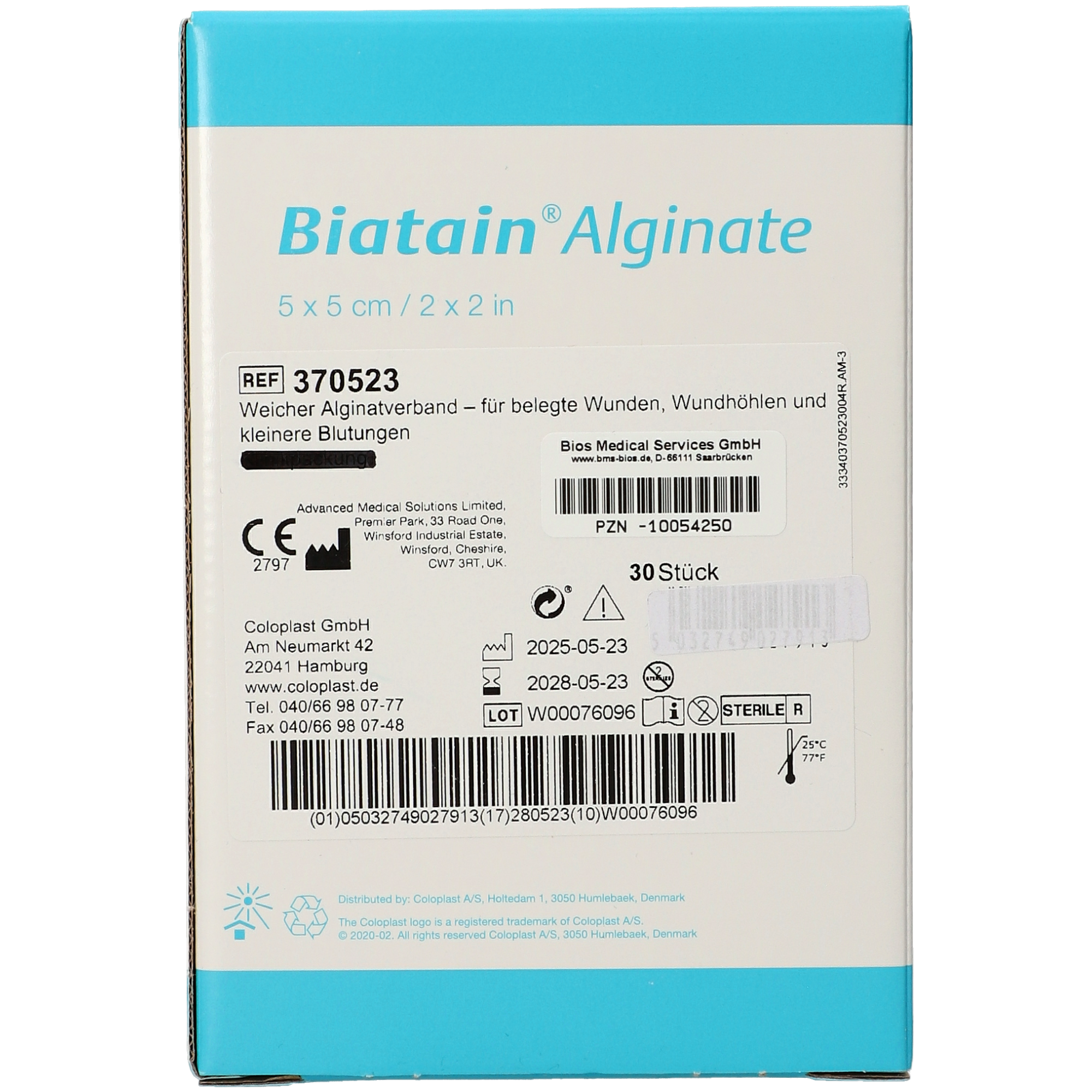 Biatain® Alginate Kompressen 5 x 5 cm