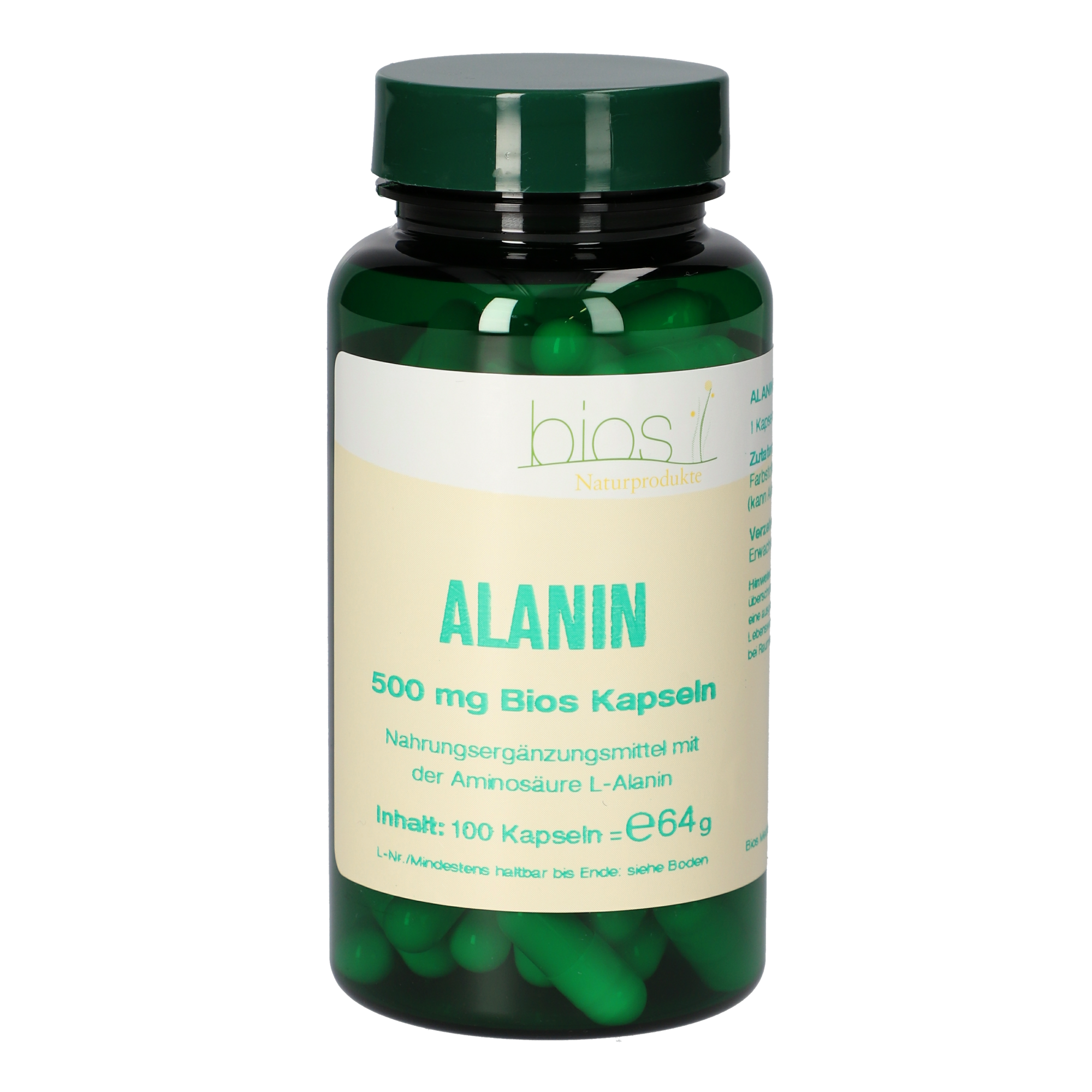 Alanin 500 mg Bios Kapseln