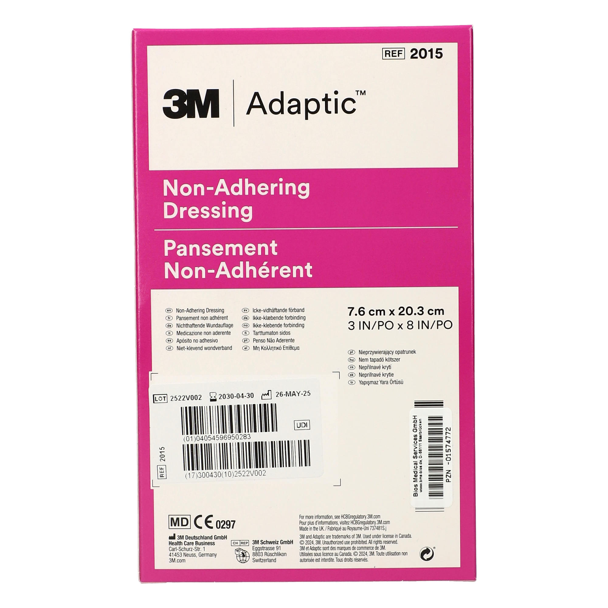 Adaptic™ 7,6 x 20,3 cm feuchte Wundauflage
