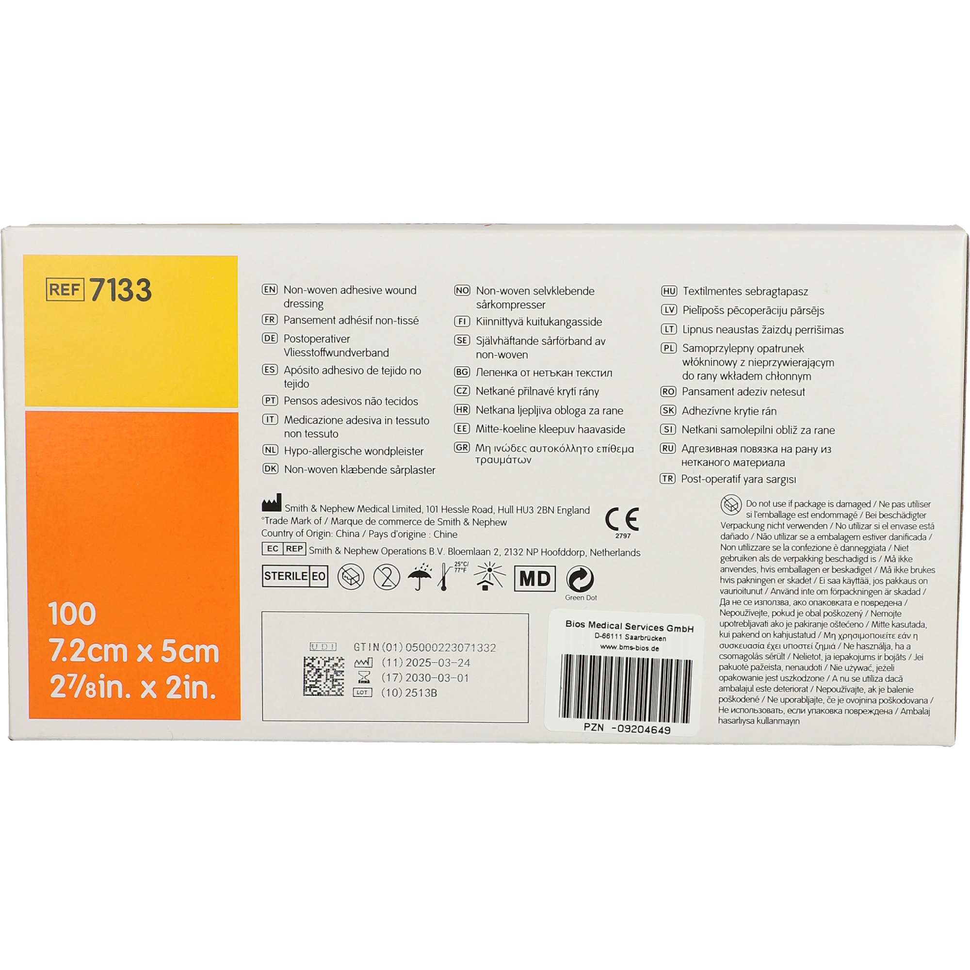 Primapore® 5 x 7,2 cm Wundverband steril