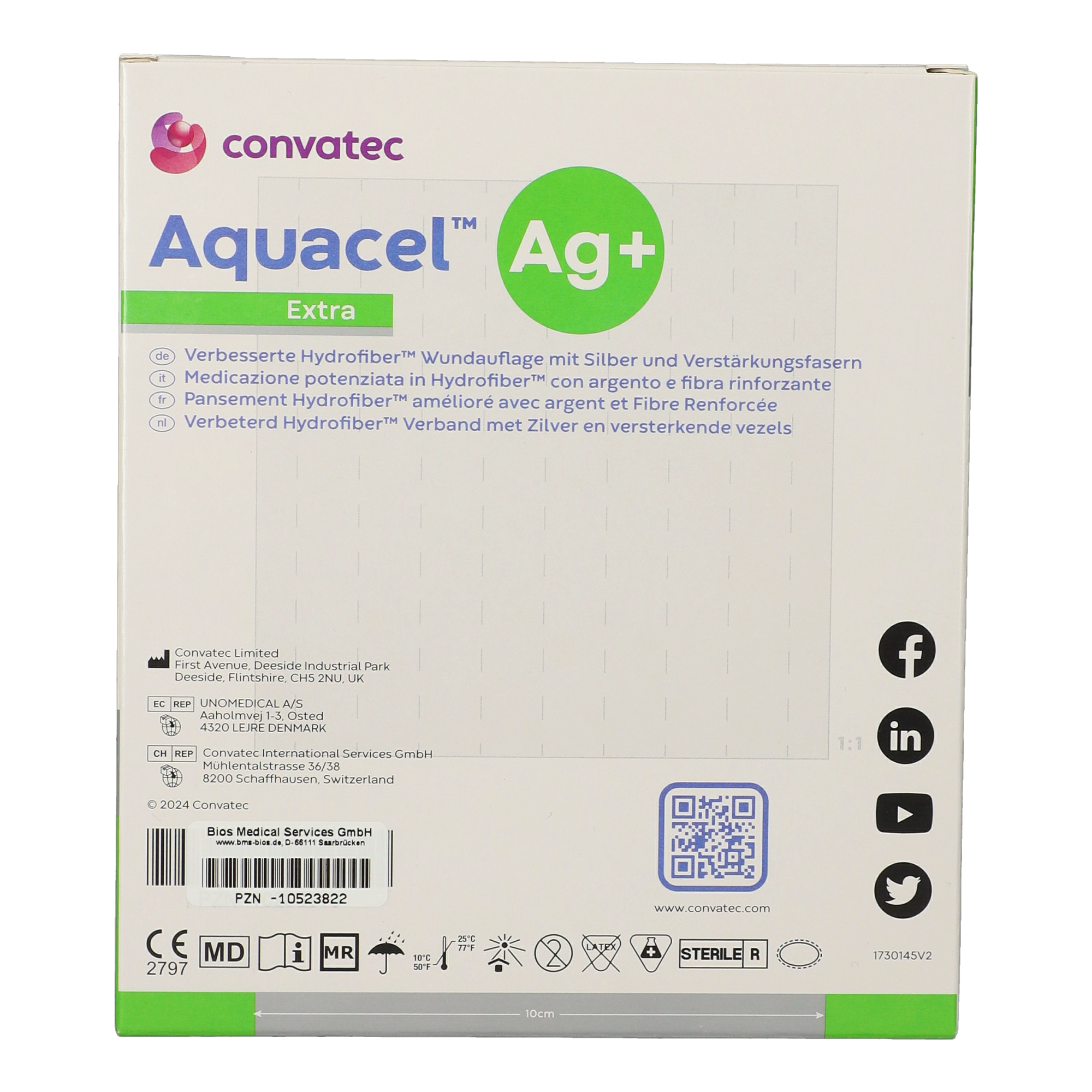 Aquacel® Extra 10 x 10 cm Kompressen