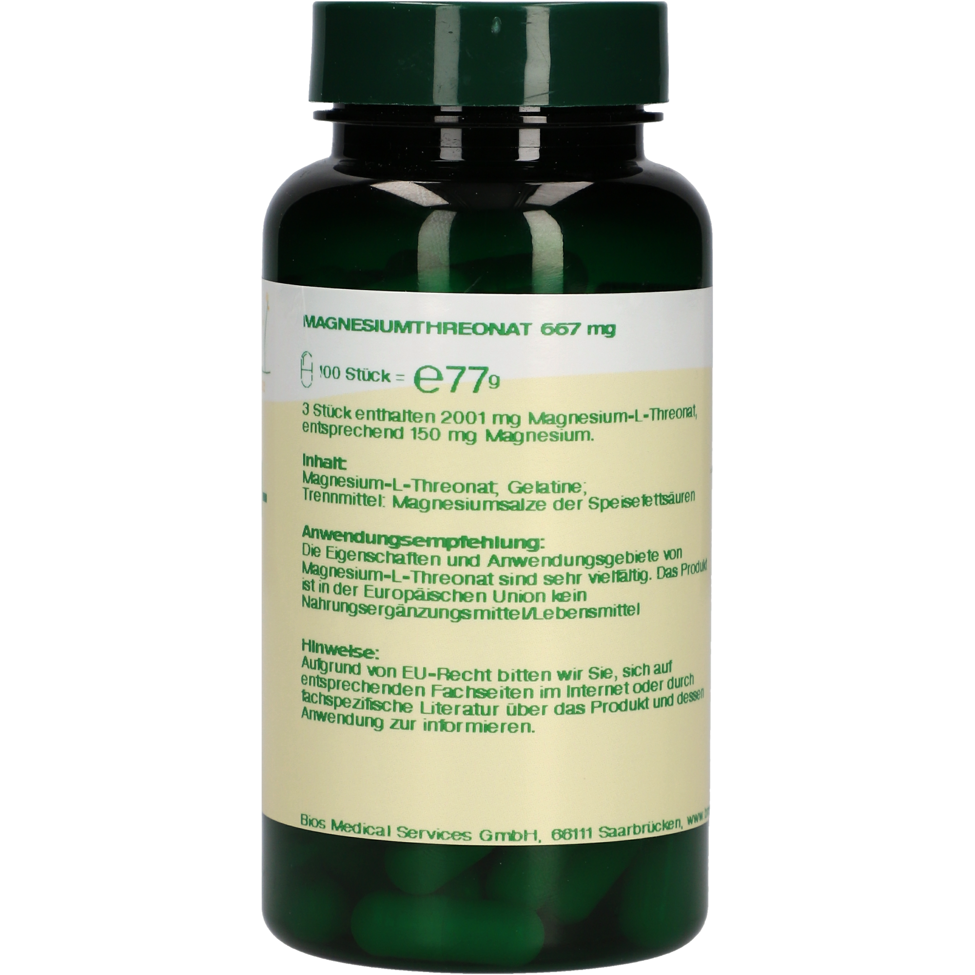 Magnesiumthreonat 667 mg Kapseln