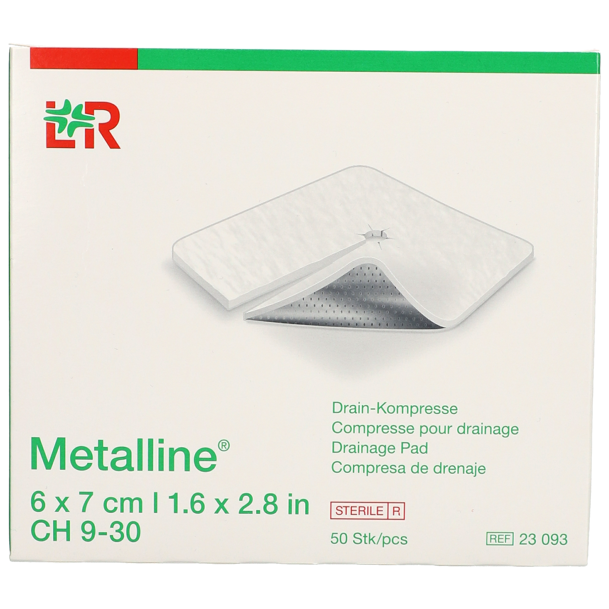 Metalline® Drain Kompressen 6 x 7 cm