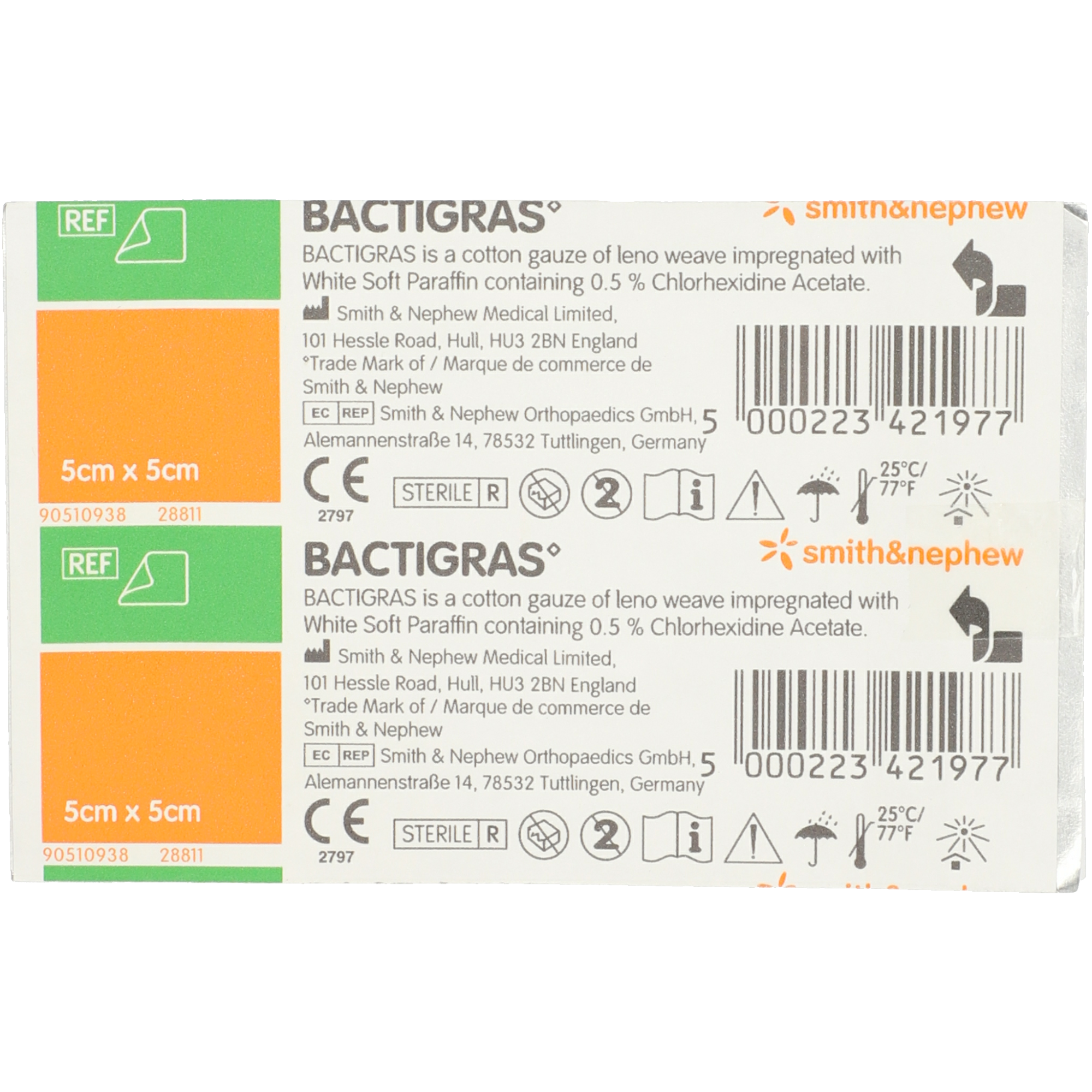 Bactigras® Paraffingaze 5 x 5 cm Bactigras® Paraffingaze 5 x 5 cm