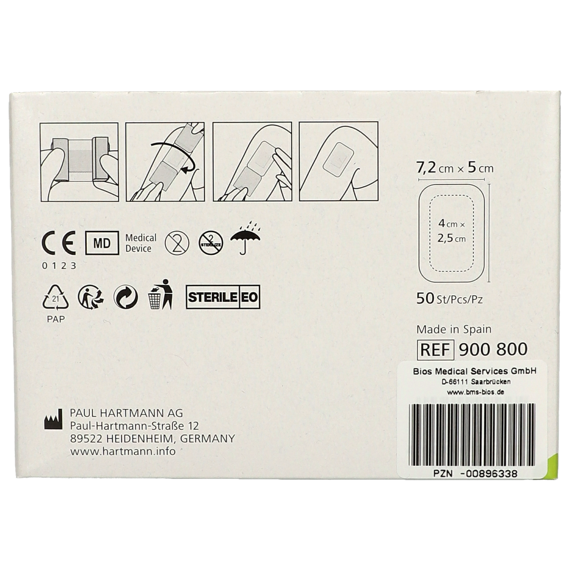 Cosmopor® steril Wundverband 5 x 7,2 cm